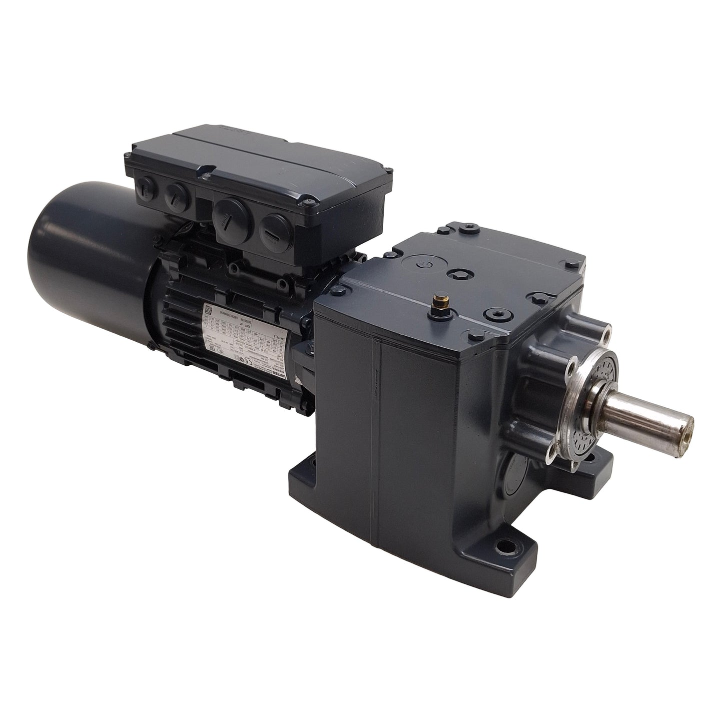 Used Lenze M550-H71/M4 G500-H450 Gearmotor, 223.833:1, 0.37kW 3Ø 460VAC, ø30mm Shaft