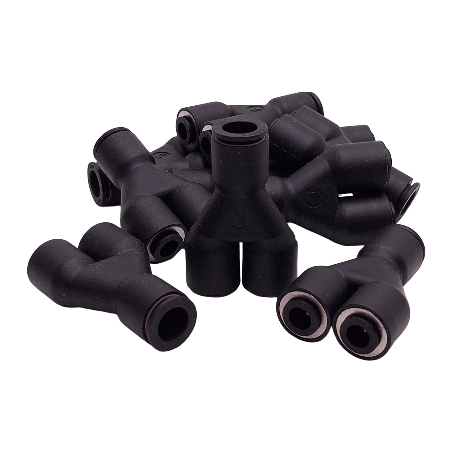 New Lot of 10 Parker Legris 1DDR6 Wye Fitting, ø3/8" x ø1/4" x ø1/4" Tube, 290psi