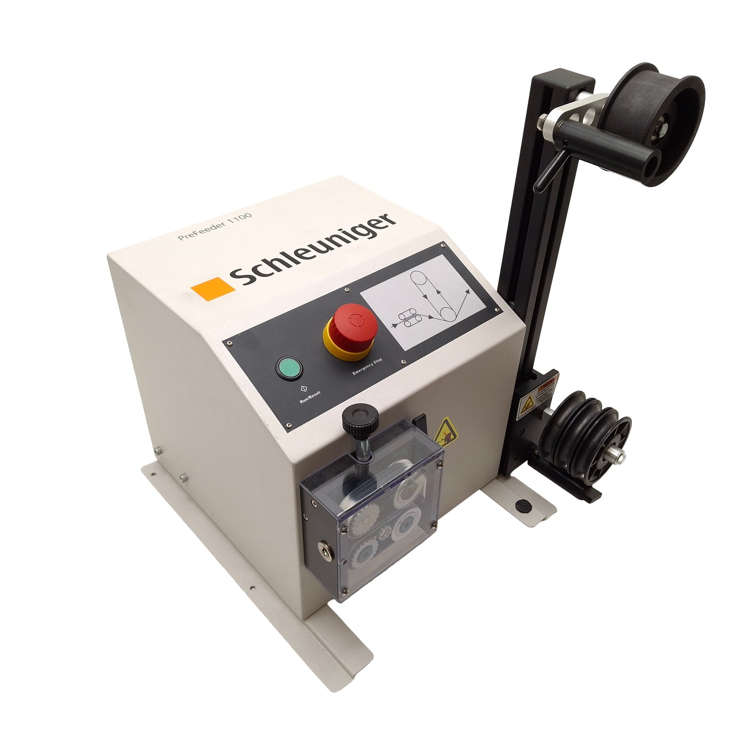 Used Schleuniger 1100 PreFeeder ø6mm Material, 457x419x500mm, 100/120/220/240VAC