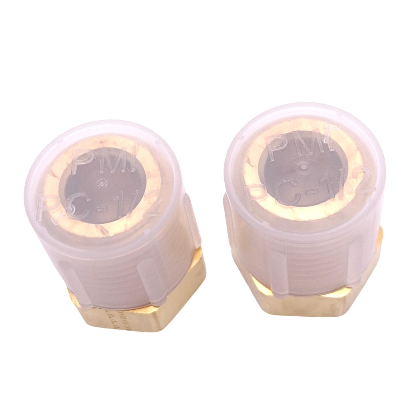 New Lot of 2 Parker 8-4 RB-B Brass Pipe Fittings, 1/2in NPT Male to Female, 3900psi