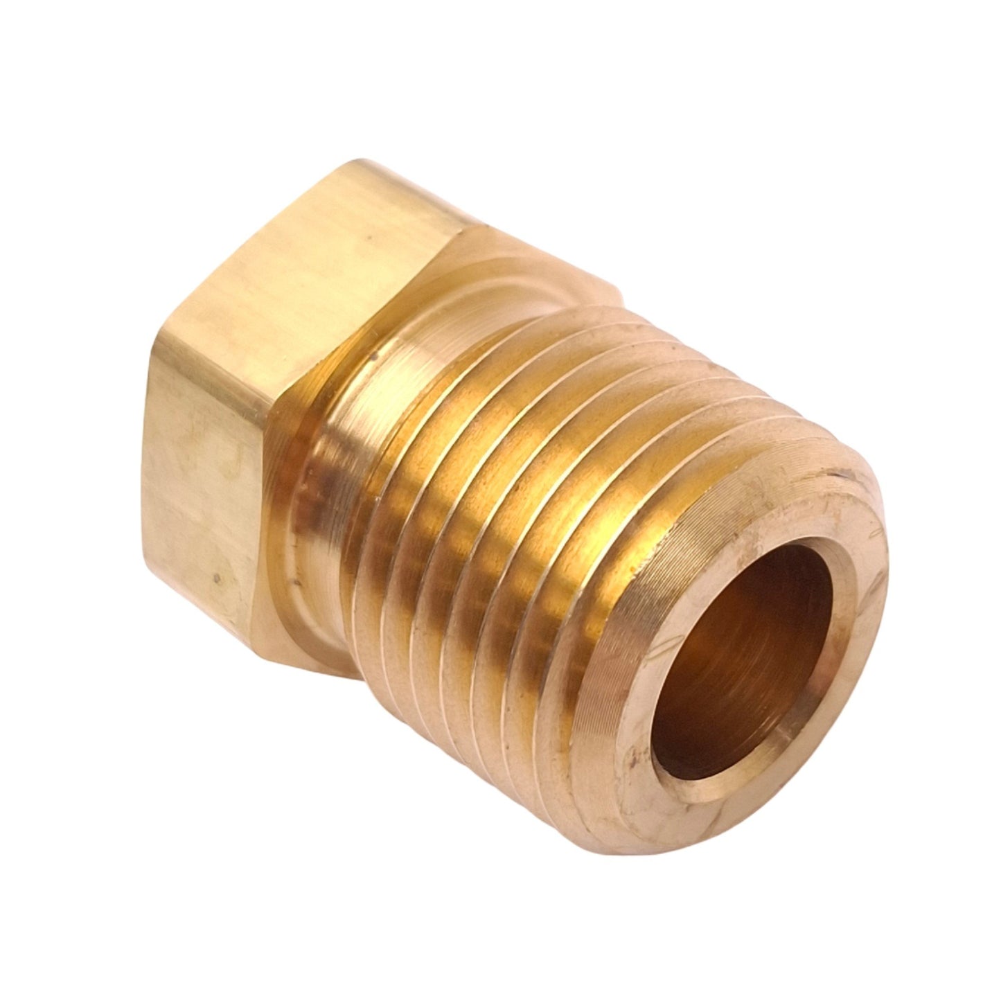 New Lot of 2 Parker 8-4 RB-B Brass Pipe Fittings, 1/2in NPT Male to Female, 3900psi