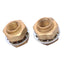 New Lot of 2 Imperial Eastman 129B04X15 Brass Pipe Bulk Head Adapters, 1/4in NPT