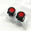 New Lot of 2 Idec LB6L-M1T14R LED Illuminated Momentary Pushbutton, Red, 16mm, SPDT
