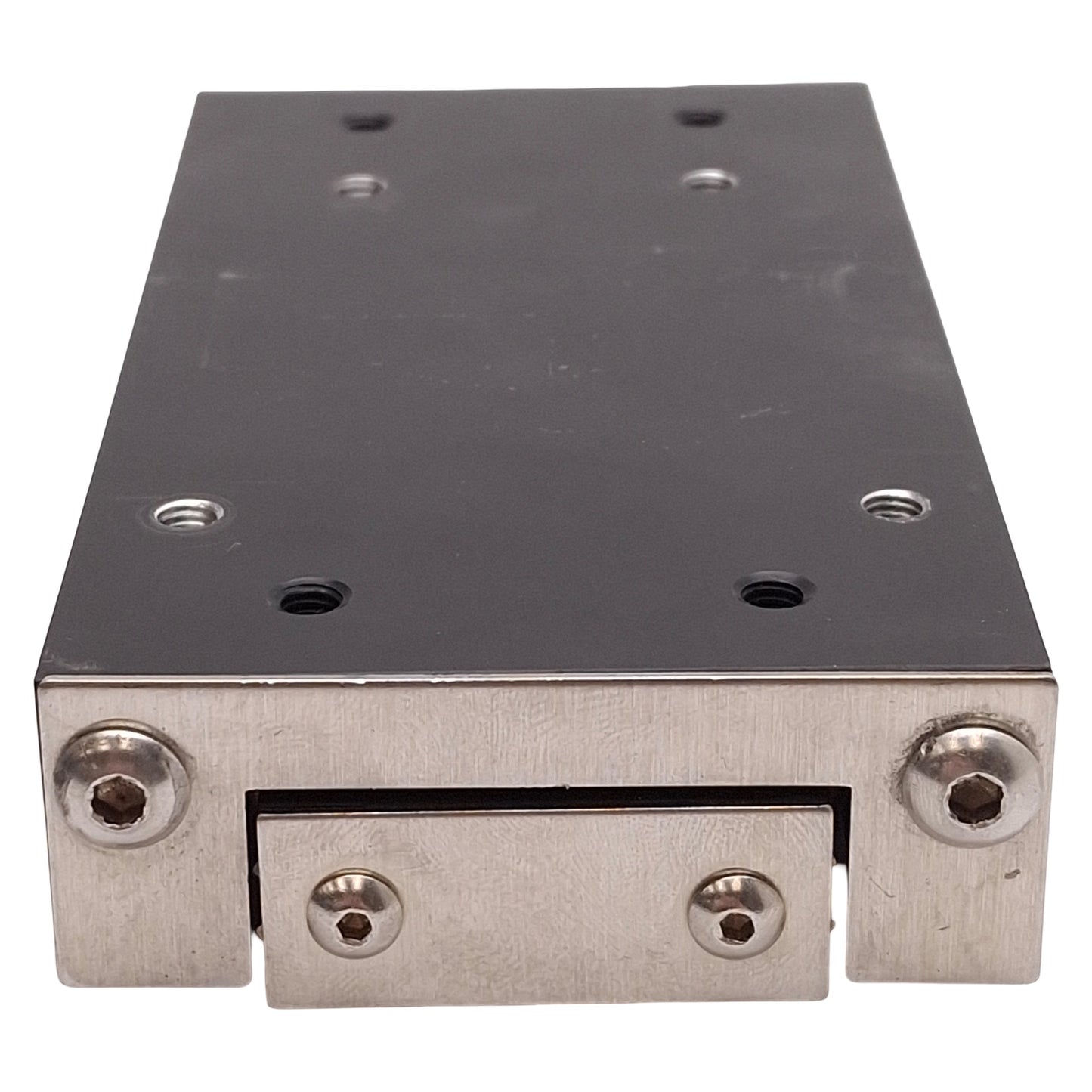 Used Del-Tron RS3-3 Crossed Roller Slide 3in Travel 440lbs Load, 5in x 2.62in *Holes*