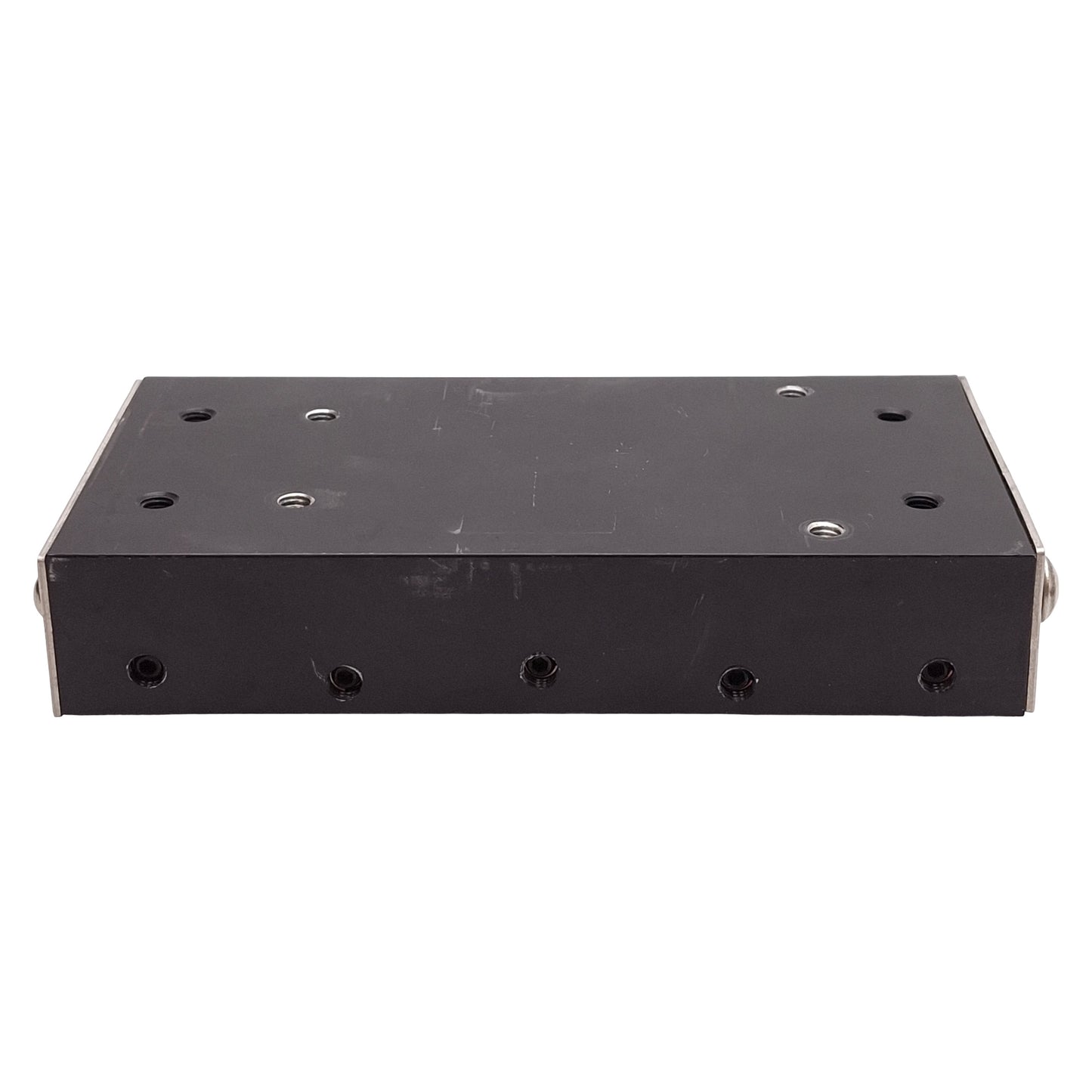 Used Del-Tron RS3-3 Crossed Roller Slide 3in Travel 440lbs Load, 5in x 2.62in *Holes*