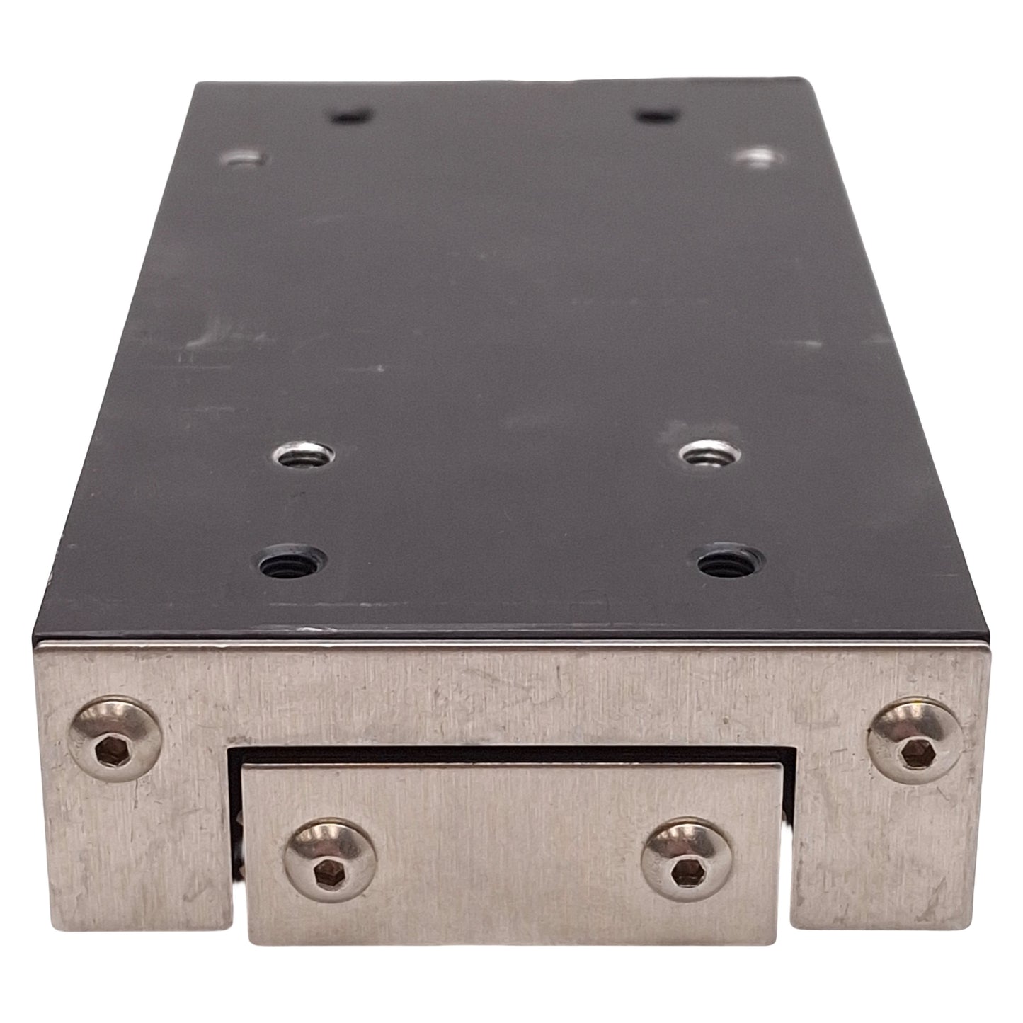Used Del-Tron RS3-3 Crossed Roller Slide 3in Travel 440lbs Load, 5in x 2.62in *Holes*