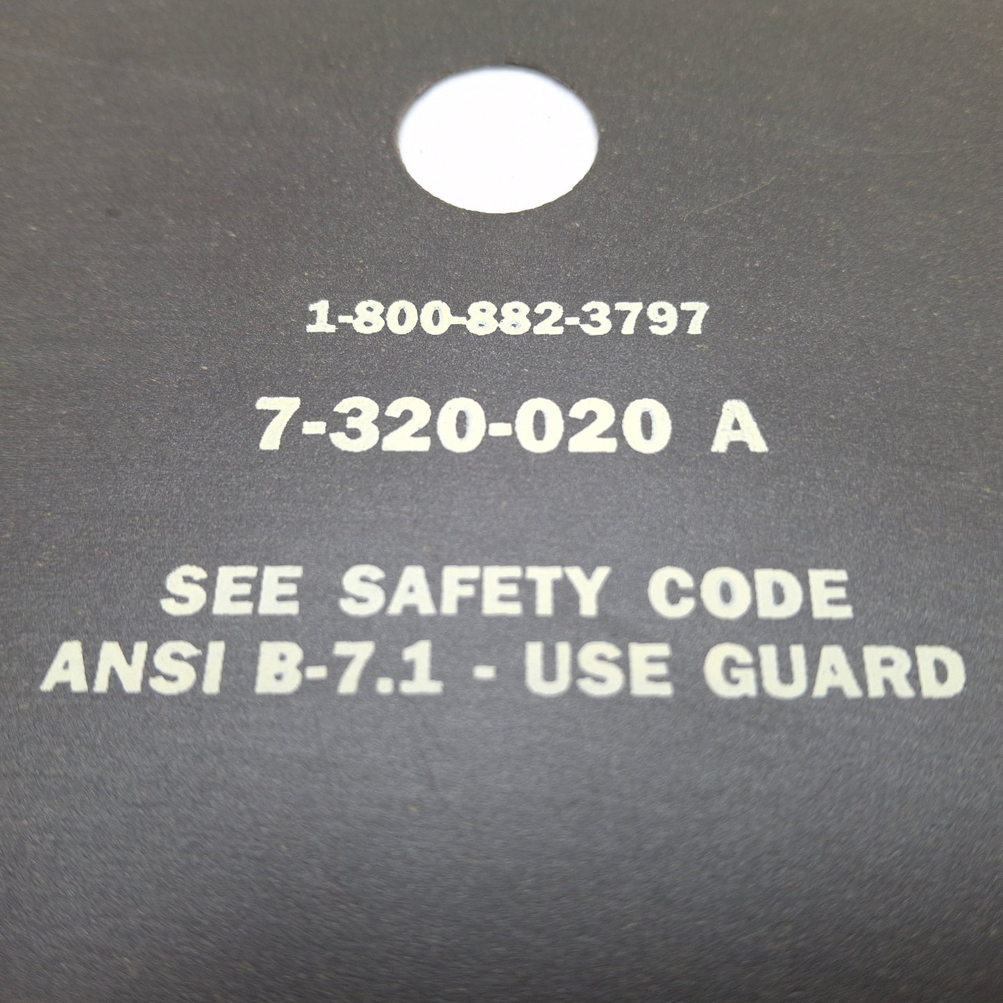 Used Minitul 7-320-020A Non-Reinforced Rubber Abrasive Blade, ø7in, 22mm Arbor