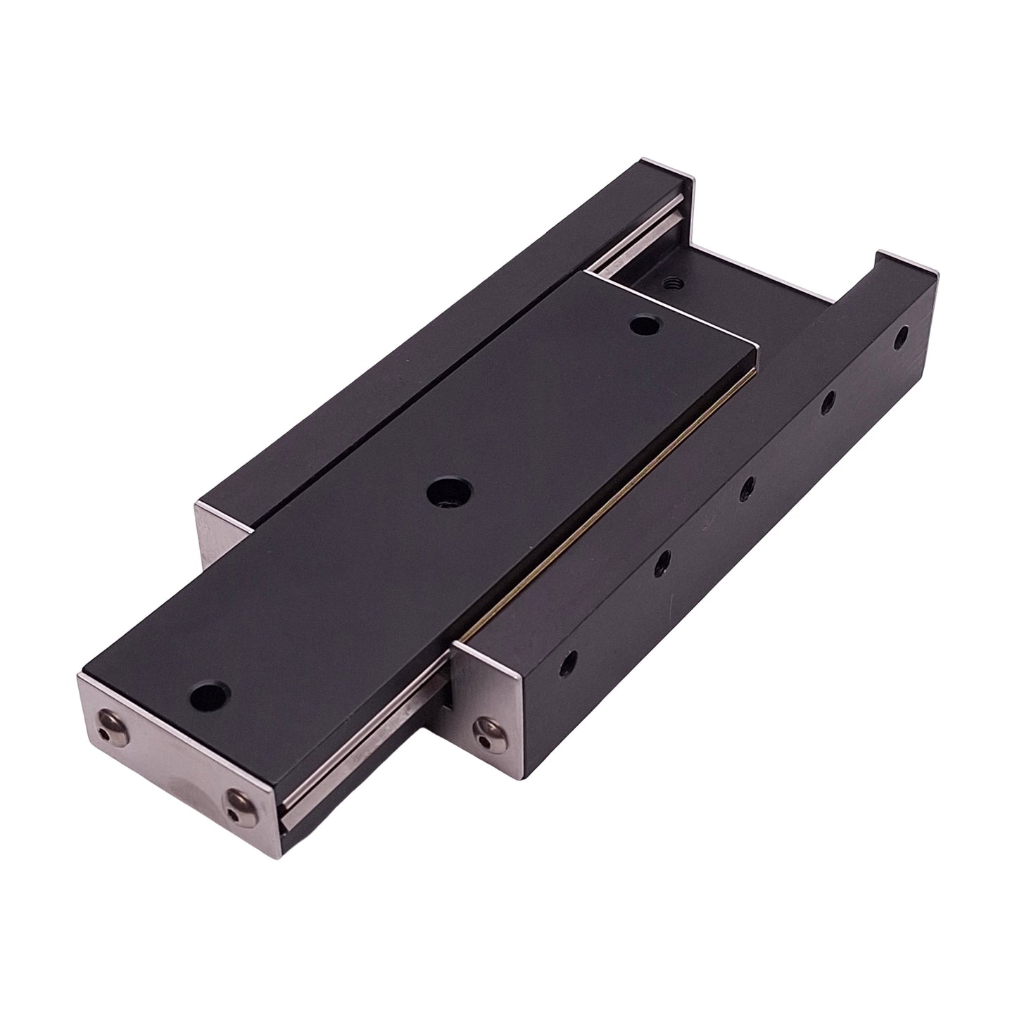 Used Del-Tron RS3-3SS Crossed Roller Slide, 3in Travel, 5in x 2.62in x 1in, 340 lbs