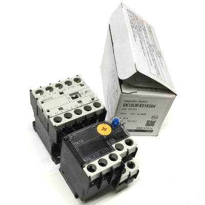 New Fuji SK12LW-E01K004 Magnetic Switch, 3-Pole+1NC, 4-6A Overload Relay, 24VDC Coil