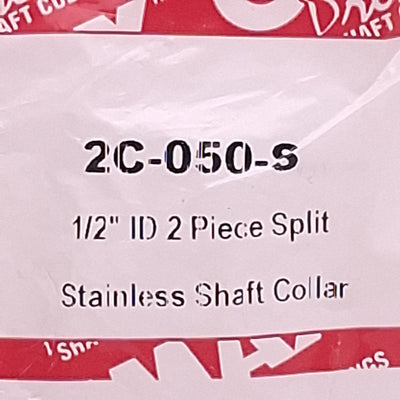 New Climax 2C-050-S Two Piece Shaft Collar ø1/2in Bore, ø1-1/8in OD, Stainless Steel