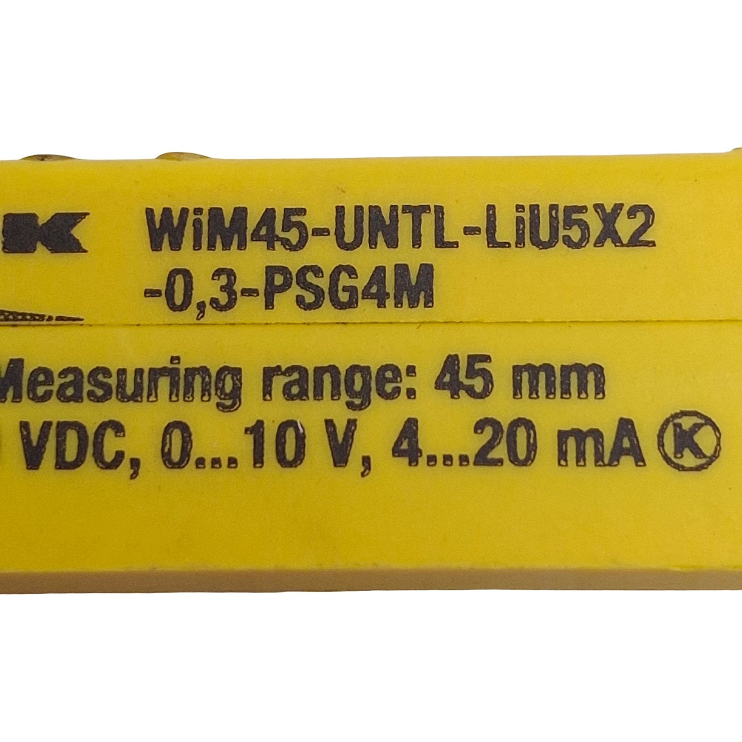 Used Turck WiM45-UNTL-LiU5X2-0.3-PSG4M Linear Position Sensor, 15-30VDC, M8 4-Pin