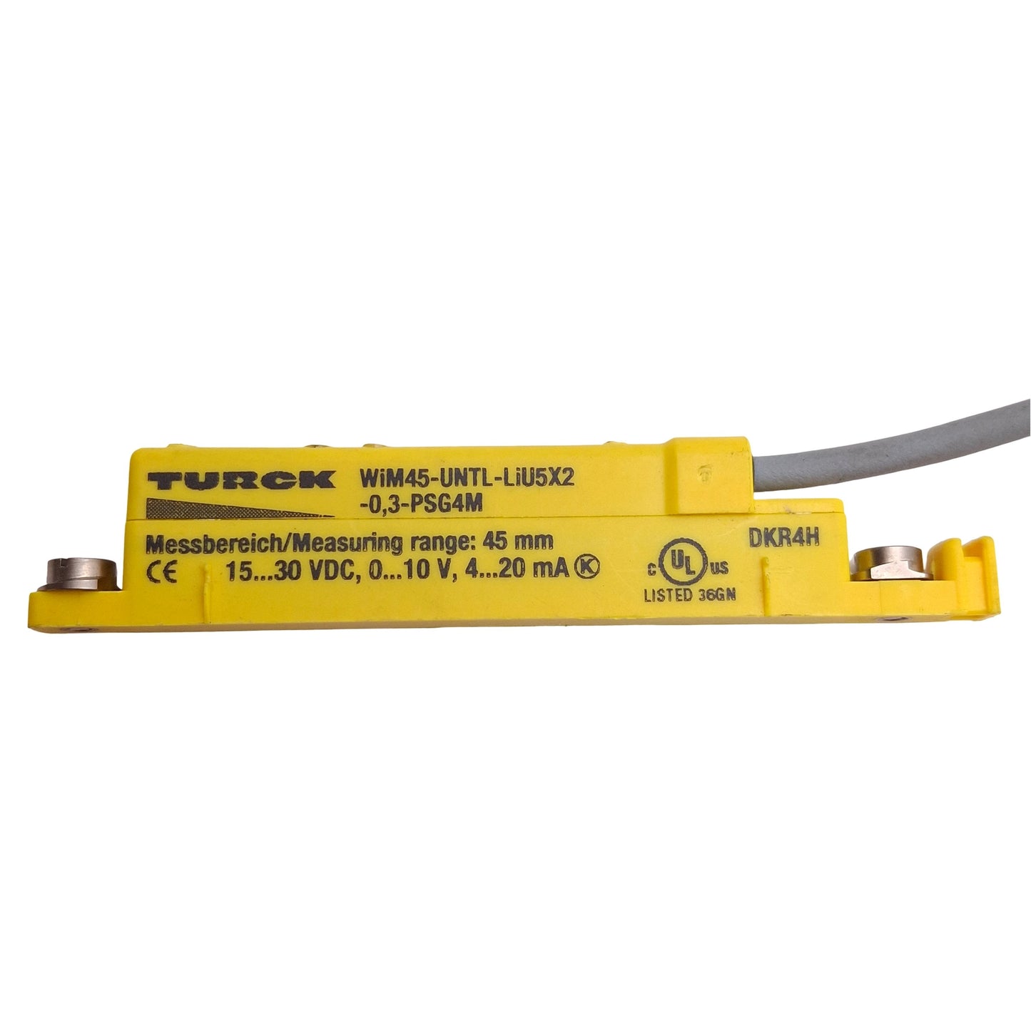 Used Turck WiM45-UNTL-LiU5X2-0.3-PSG4M Linear Position Sensor, 15-30VDC, M8 4-Pin