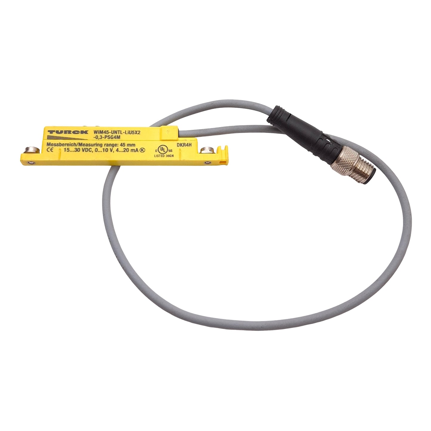 Used Turck WiM45-UNTL-LiU5X2-0.3-PSG4M Linear Position Sensor, 15-30VDC, M8 4-Pin