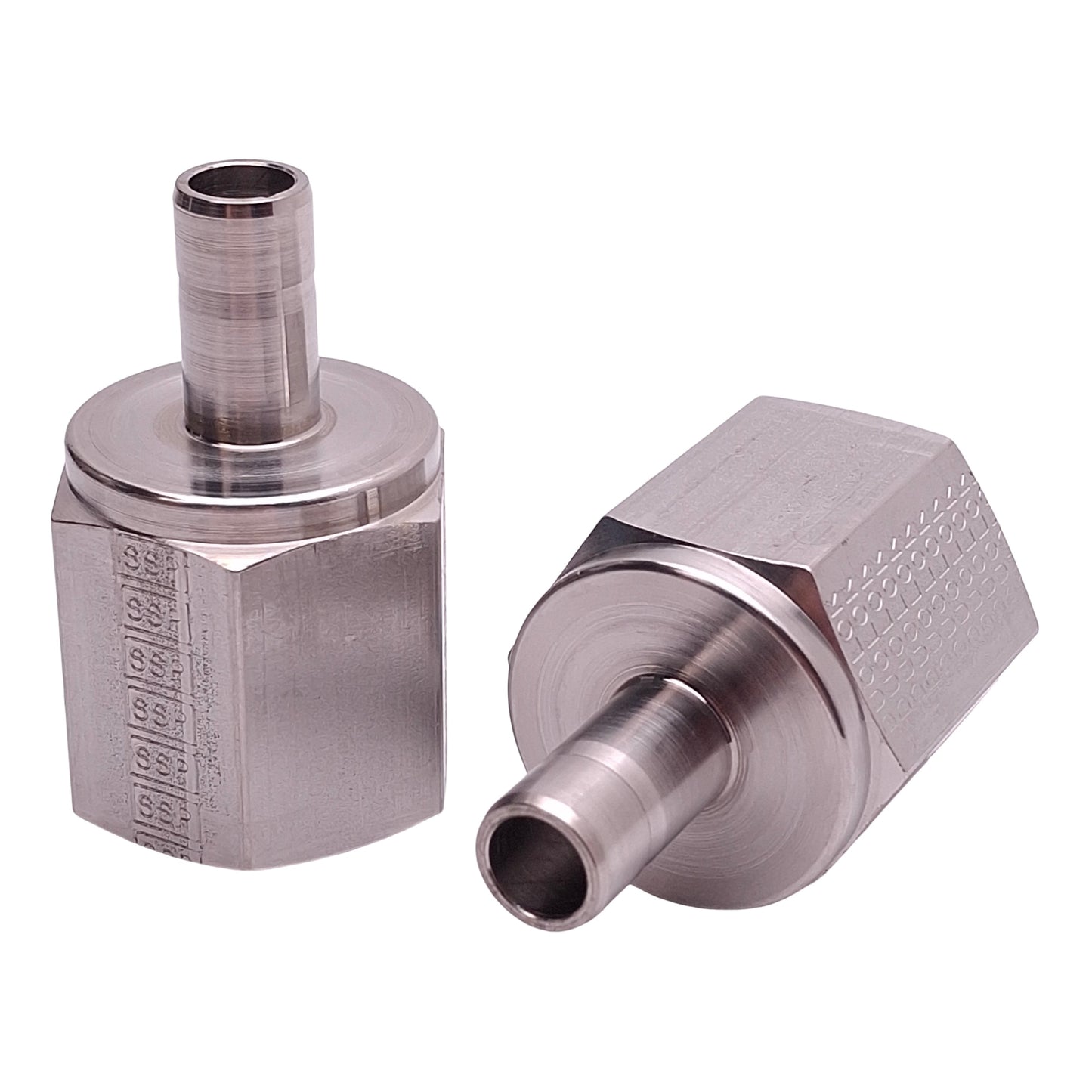 New Lot of 2 SSP ISSD6FA8 Duolok Adapter, ø3/8in Tube Stub x 1/2in Female NPT, SS