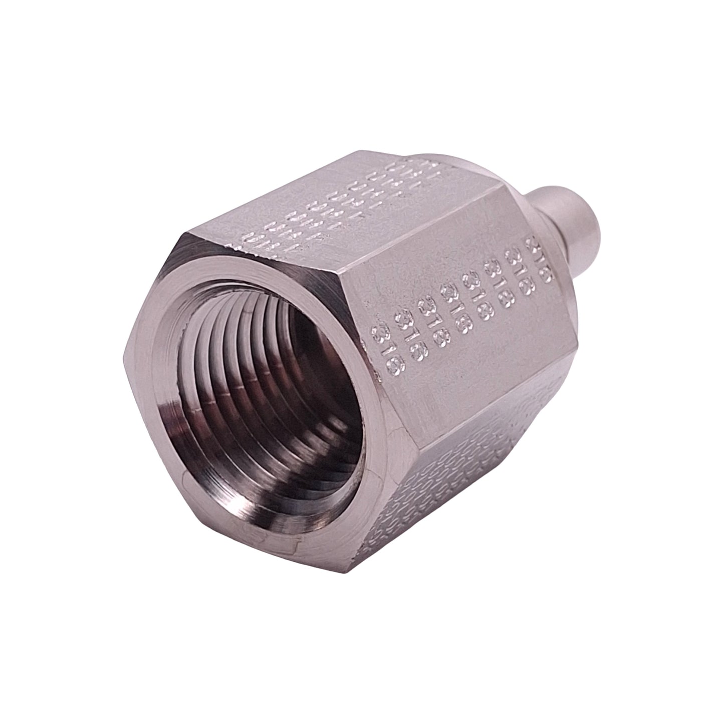 New Lot of 2 SSP ISSD6FA8 Duolok Adapter, ø3/8in Tube Stub x 1/2in Female NPT, SS