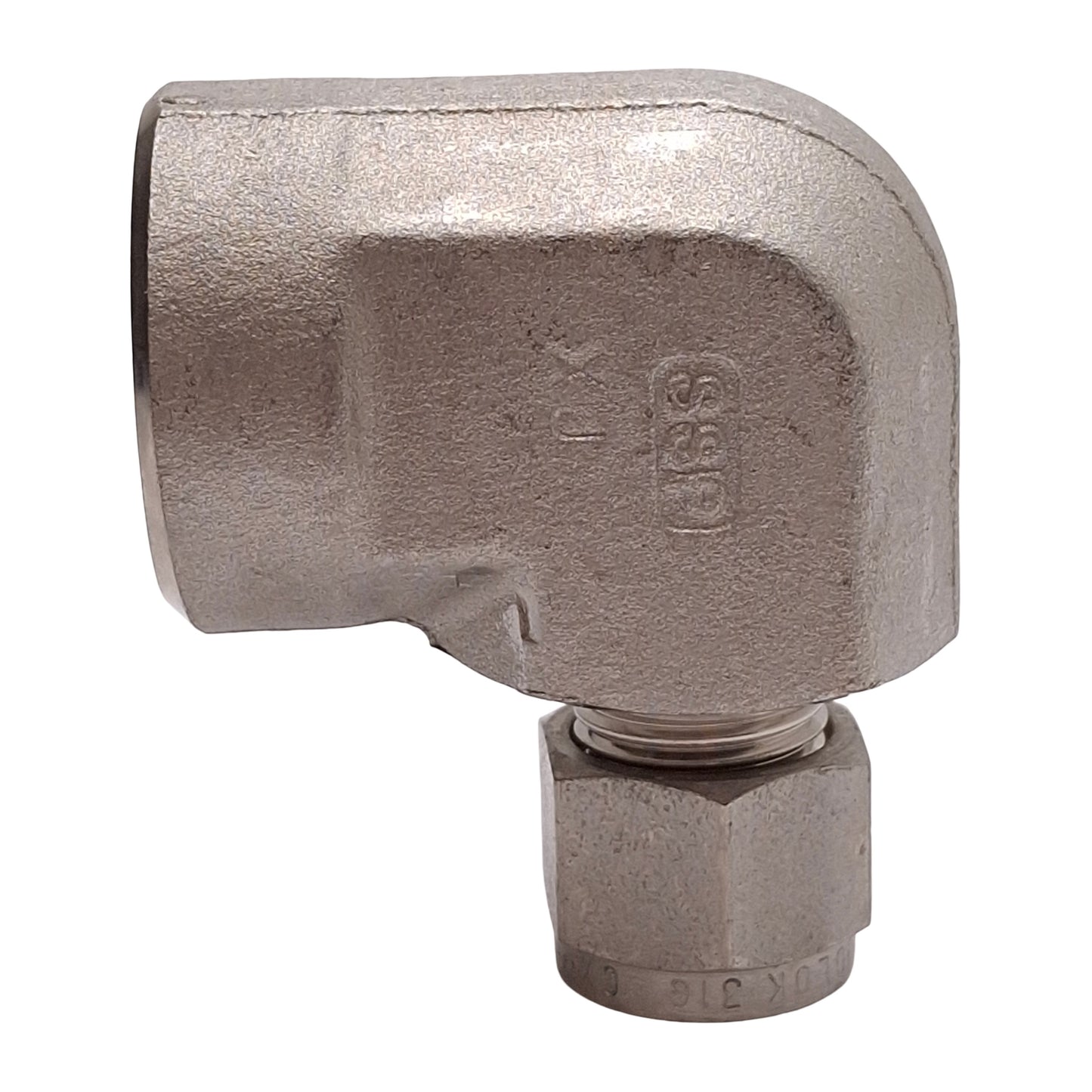 New Lot of 2 SSP ISSD6FE8 Duolok 90° Female Elbow, 316SS, ø3/8in OD Tube, 1/2in NPT