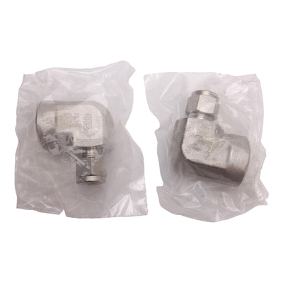 New Lot of 2 SSP ISSD6FE8 Duolok 90° Female Elbow, 316SS, ø3/8in OD Tube, 1/2in NPT