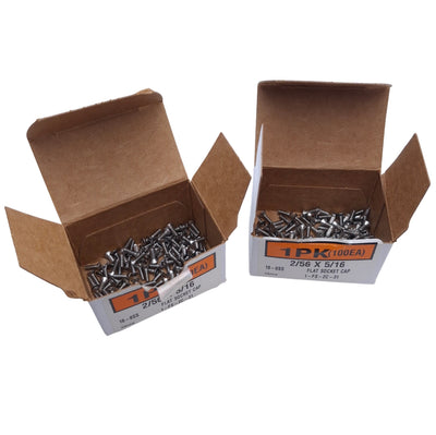 New Lot of 200 2/56 X 5/16 Stainless Steel Flat Socket Cap #2-56 Thread, 5/16 Length