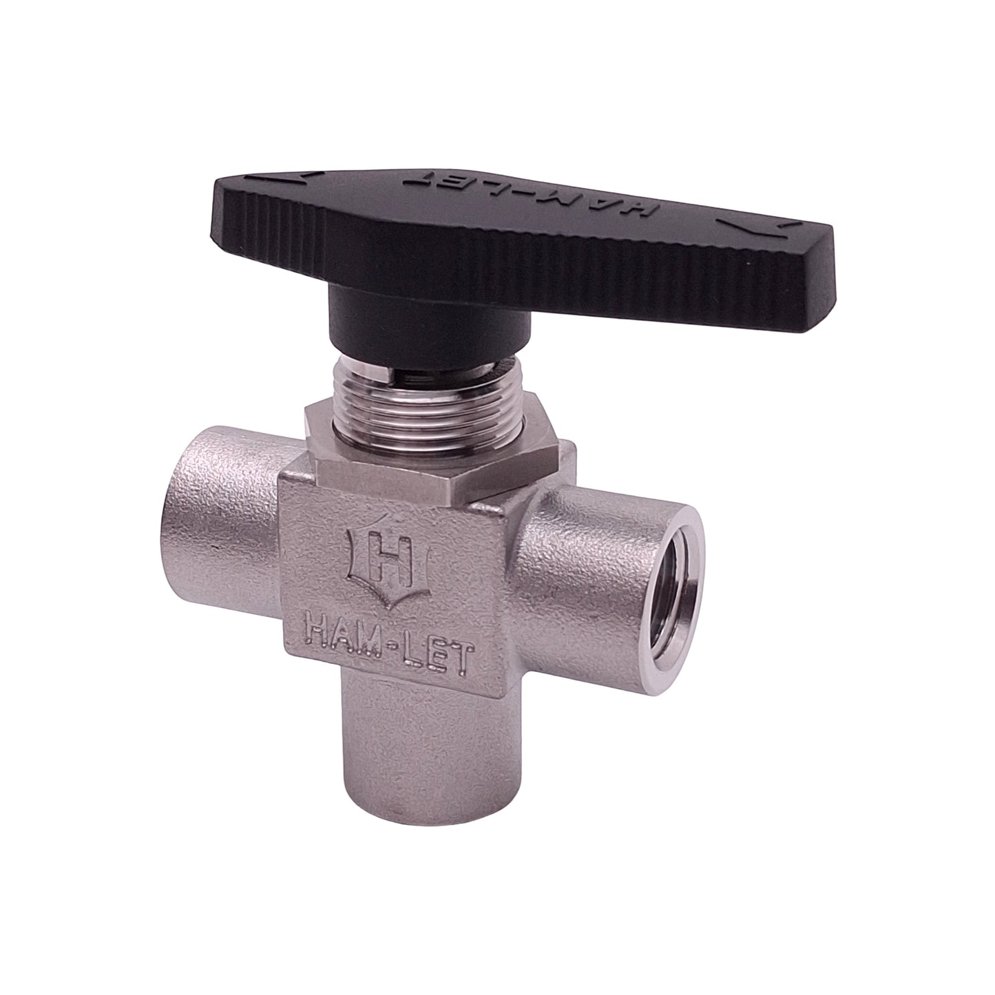 New Ham-Let H-810M-SS-N-1/4-T Ball Valve, 1/4in x 1/4in x 1/4in Female NPT, 3000psig