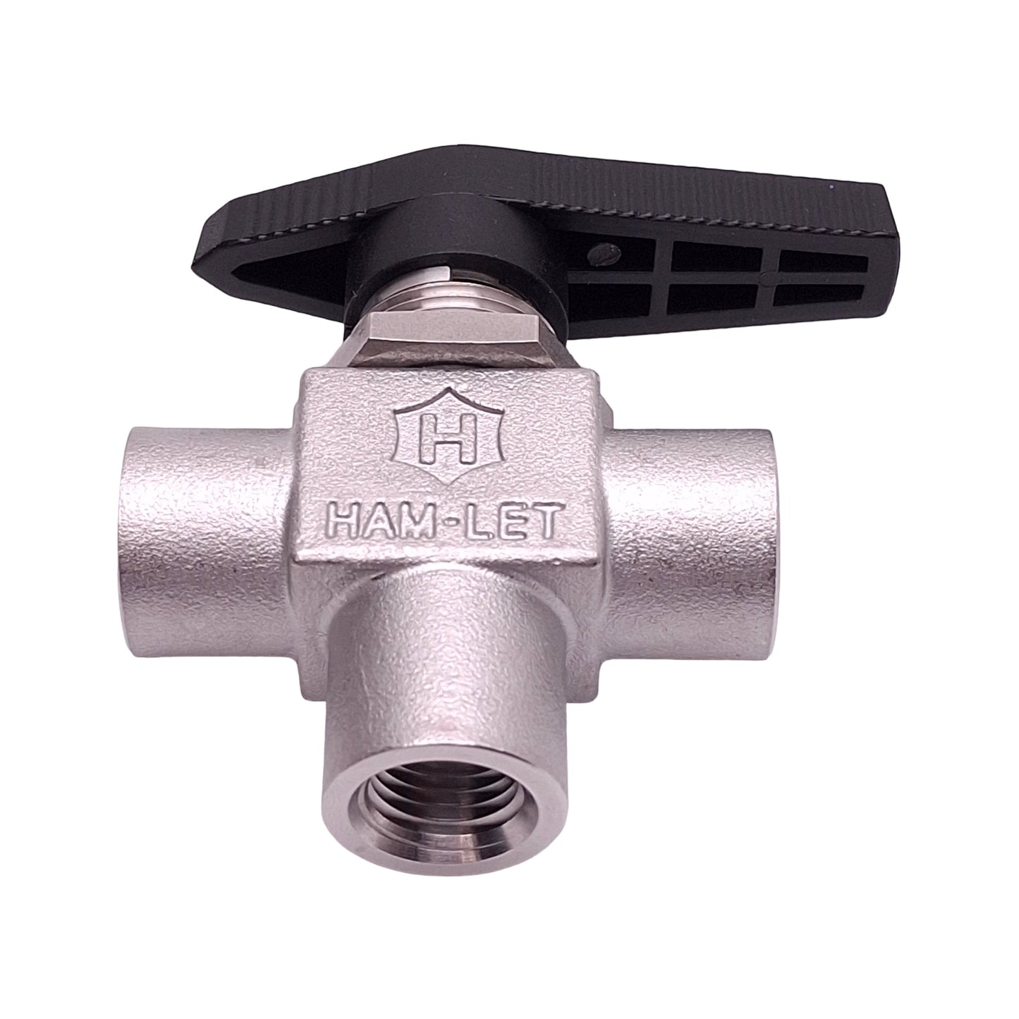 New Ham-Let H-810M-SS-N-1/4-T Ball Valve, 1/4in x 1/4in x 1/4in Female NPT, 3000psig