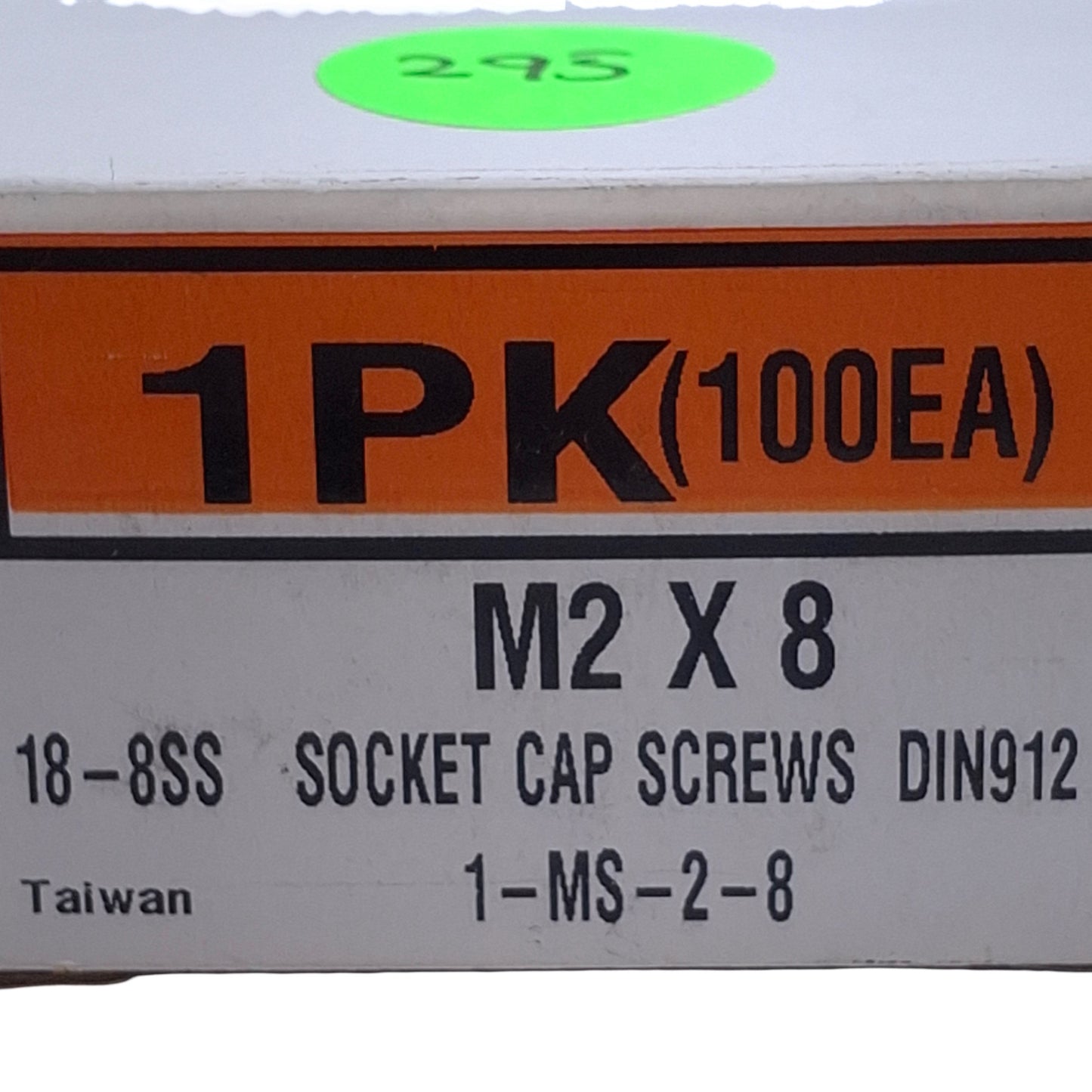 New Lot of 100 M2x8 Stainless Steel Socket Cap Screw M2 Thread, 8mm Length, 3.8mm