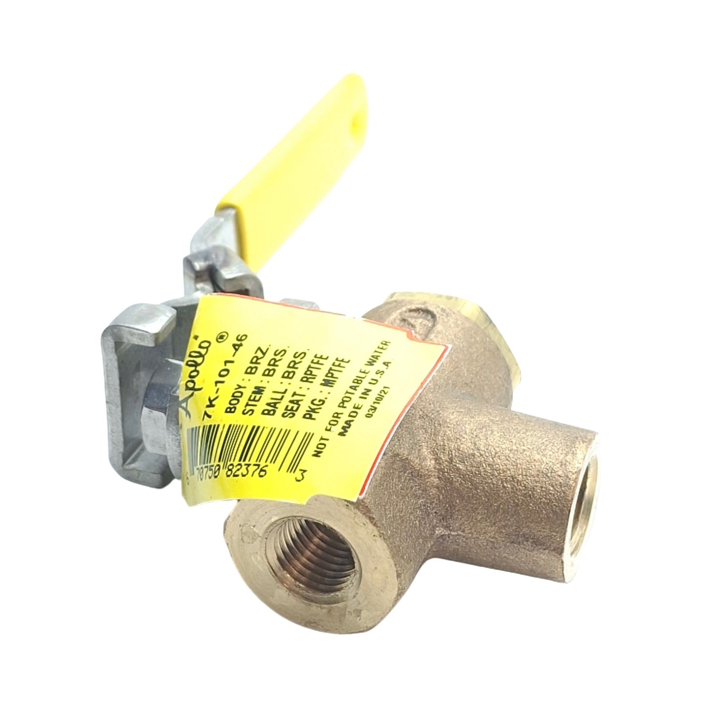 New Lot of 3 Apollo 7K-101-46 Ball Valves 1/4in NPT, 125psi Max, Two Piece w/ Drain