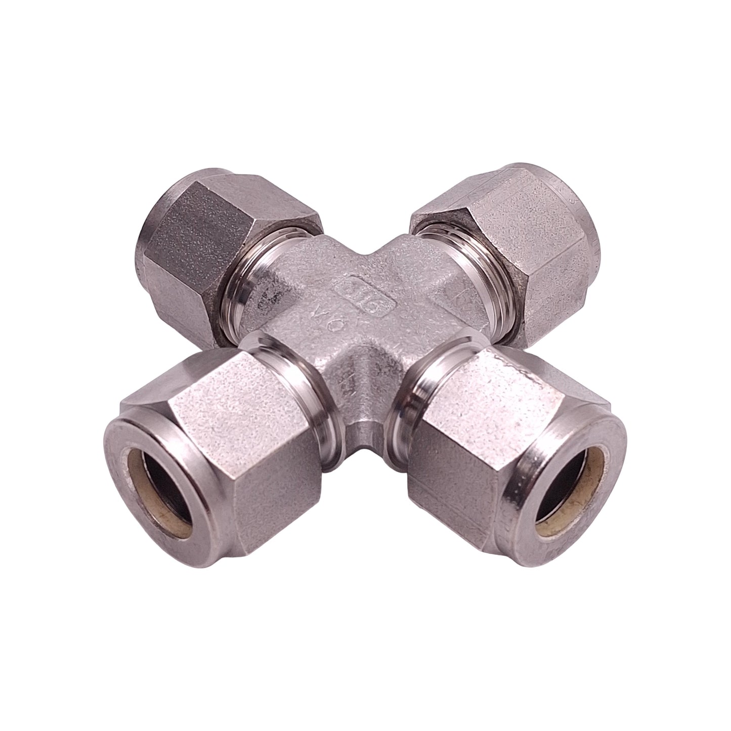 New SSP ISSD8UCS Duolok Union Cross Fitting, 4-Way ø1/2in Tube, 316 Stainless Steel