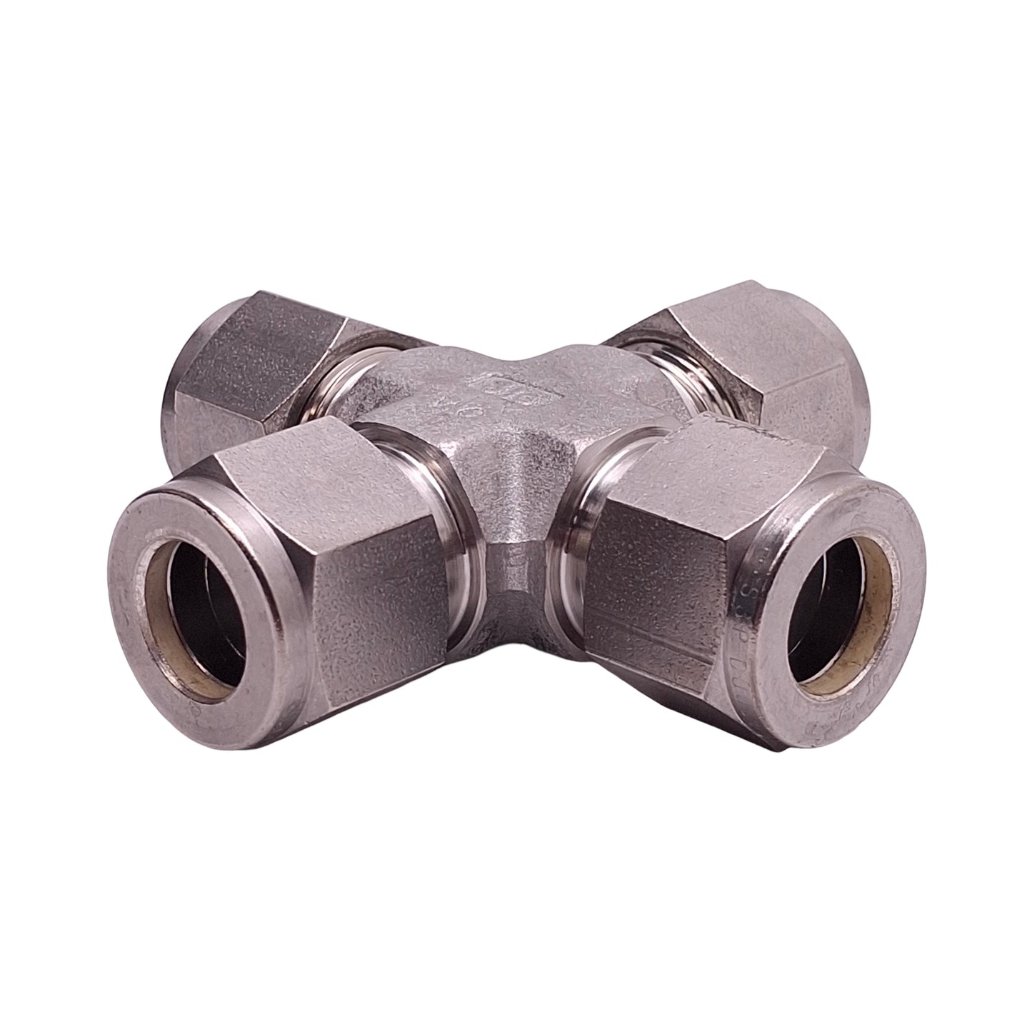 New SSP ISSD8UCS Duolok Union Cross Fitting, 4-Way ø1/2in Tube, 316 Stainless Steel