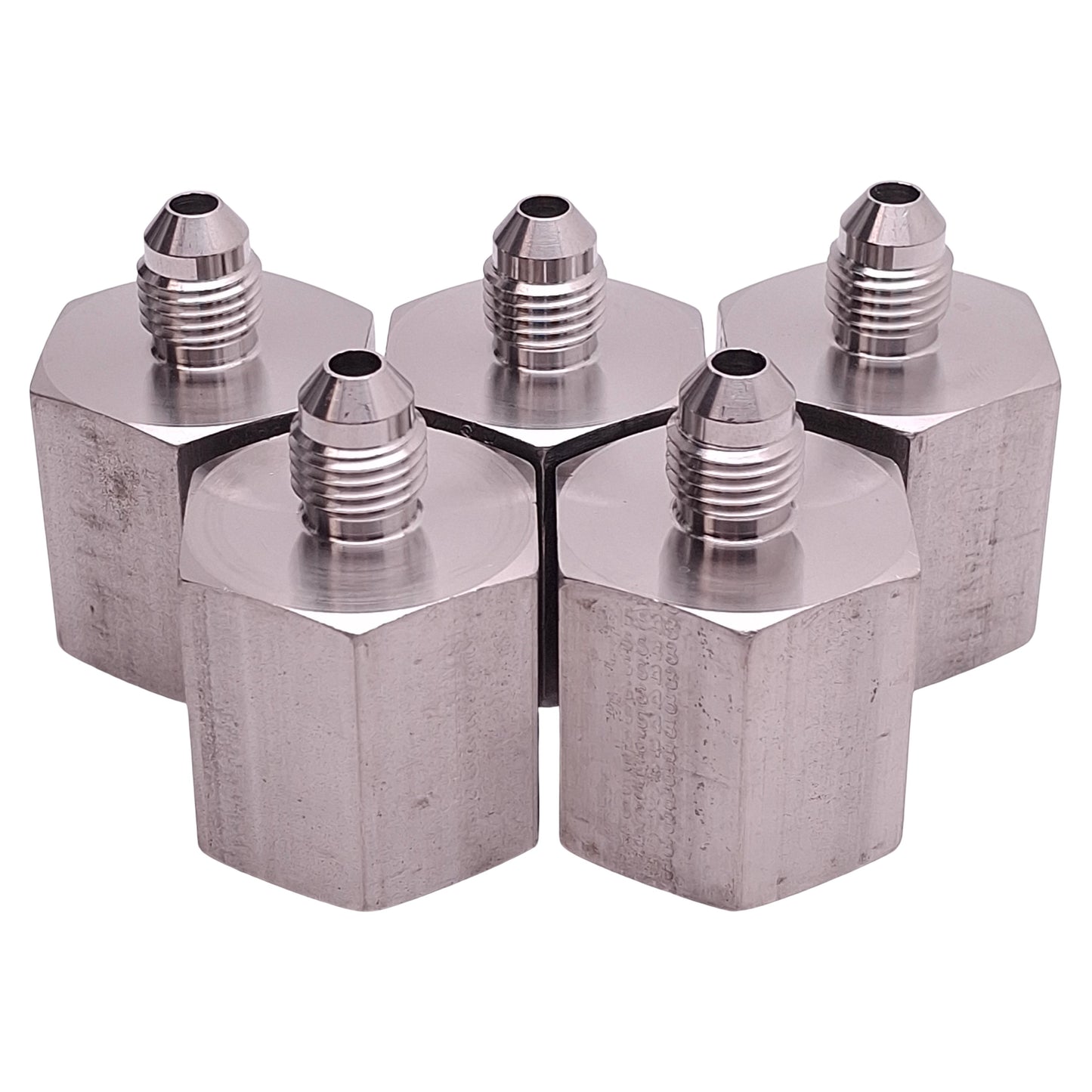 Used Lot of 5 Parker 4-8 GTX-SS TripleLok Tube Fitting ø1/4" 37° M Flare x 1/2" F NPT
