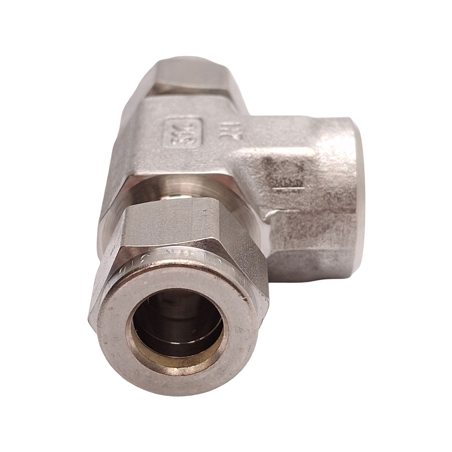 New SSP ISSD6FBT4 Duolok Female Branch Tee Fitting, 316SS, ø1/2in OD Tube, 1/4in NPT