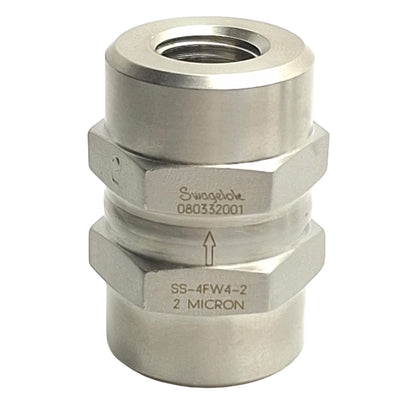 New – Open box Swagelok SS-4FW4-2 In line Filter 1/4in NPT Female, 2 Micron Filter Element
