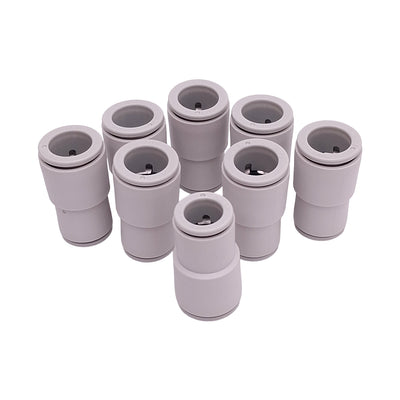 New Lot of 8 SMC KQ2H10-12A One-Touch Fitting, ø12mm Tube x ø10mm Tube, -100kPa~1MPa