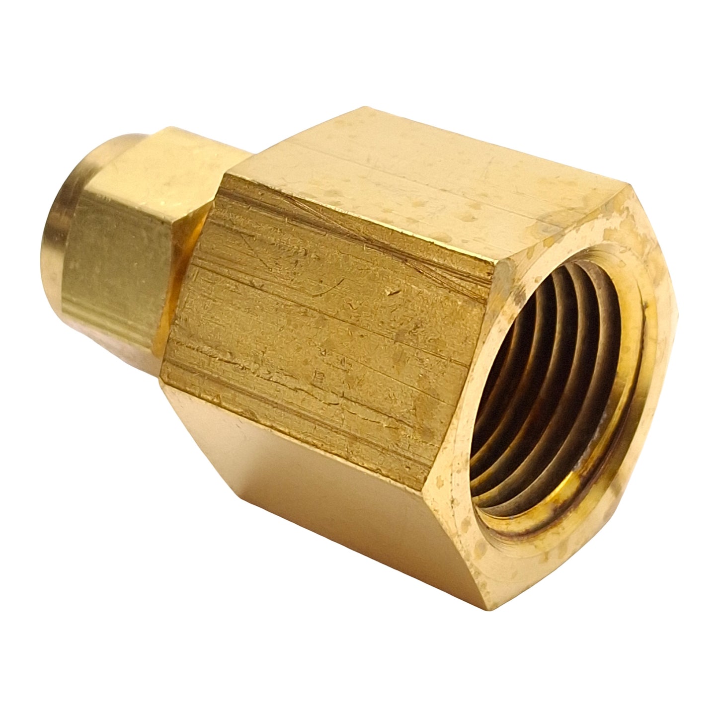 New Lot of 5 SSP IBD6FC8 Duolok Brass Female Connector, ø3/8in OD Tube, 1/2in NPT