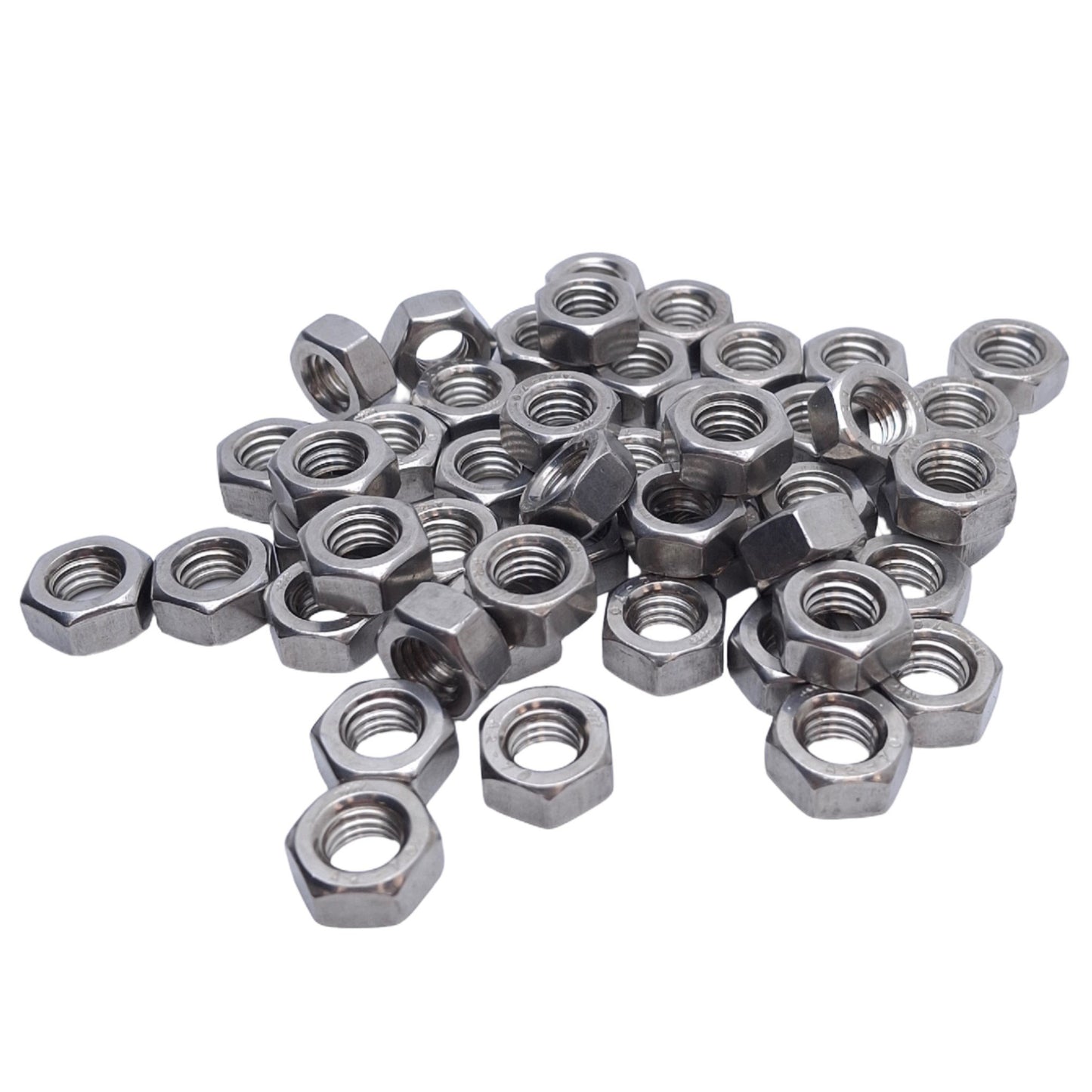 New Lot of 50 MSC 68024249 Stainless Steel Hex Nut M8x1.25 Thread Size, 13mm Width