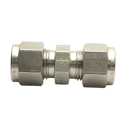 New – Open box SSP ISSDG6U DuoLock Pneumatic Union 3/8in OD Tube To 3/8 OD Tube Stainless Steel