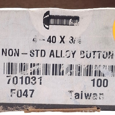 New Lot of 300 Brighton Best 701031 Button Socket Cap Screw #4 UNC Thread, 3/4in