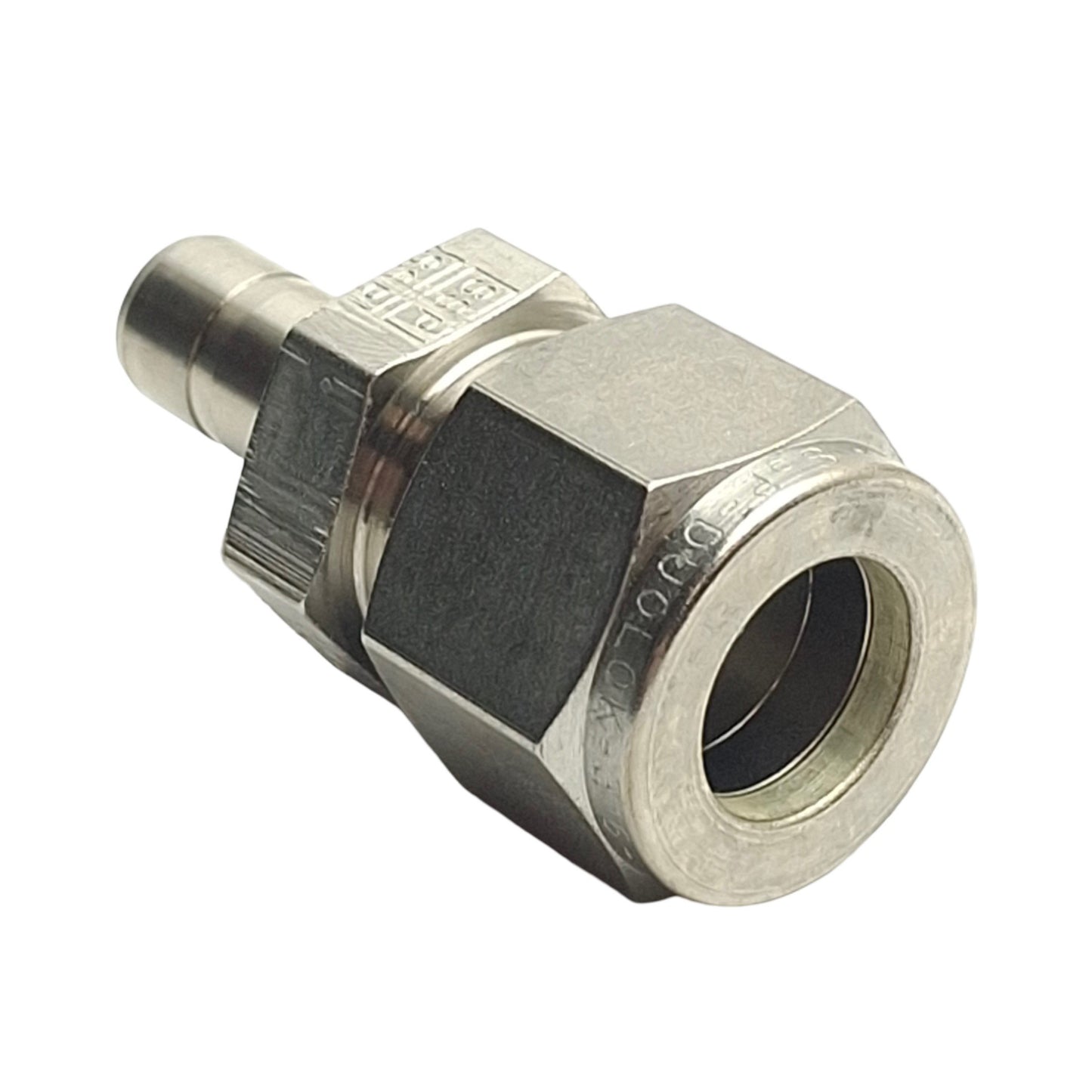 New – Open box SSP ISSD8R6 Tube Stub Adapter Connector, 1/2in Compression to 3/8in Tube Stub