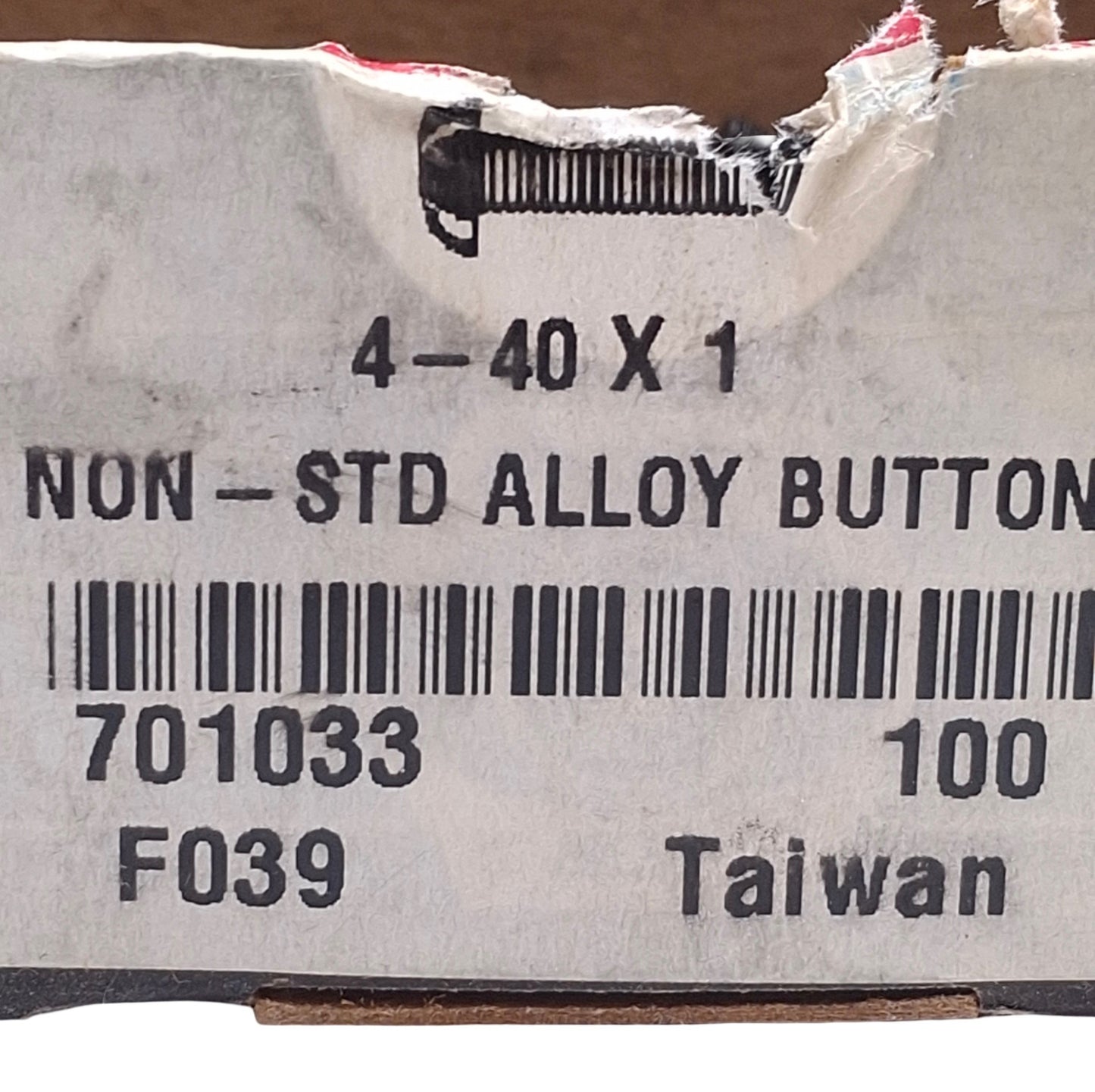 New Lot of 200 Brighton Best 701033 Button Socket Cap Screw #4 UNC Thread, 1in