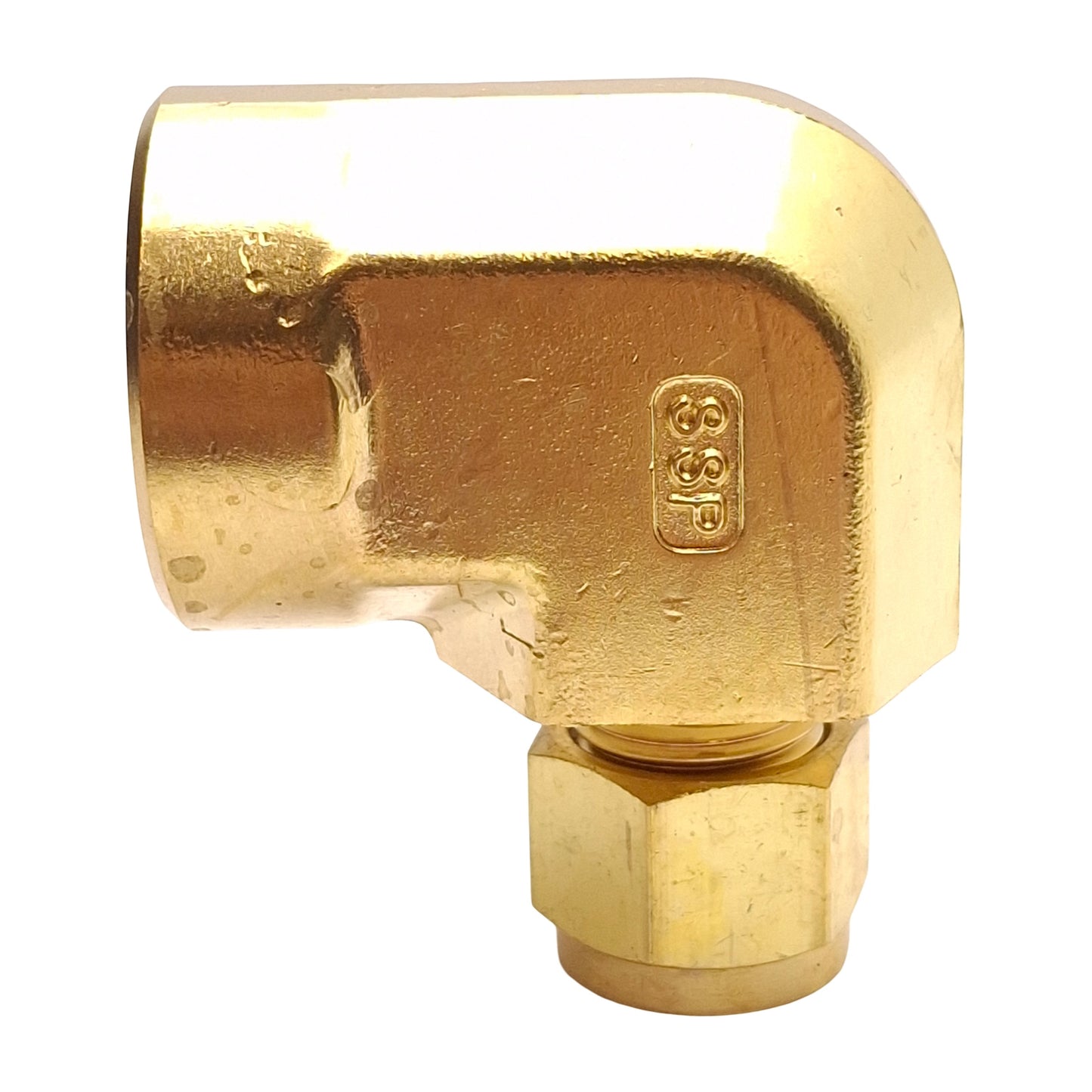 New Lot of 2 SSP IBD6FE8 Duolok Brass Female Elbow, ø3/8in OD Tube, 1/2in NPT