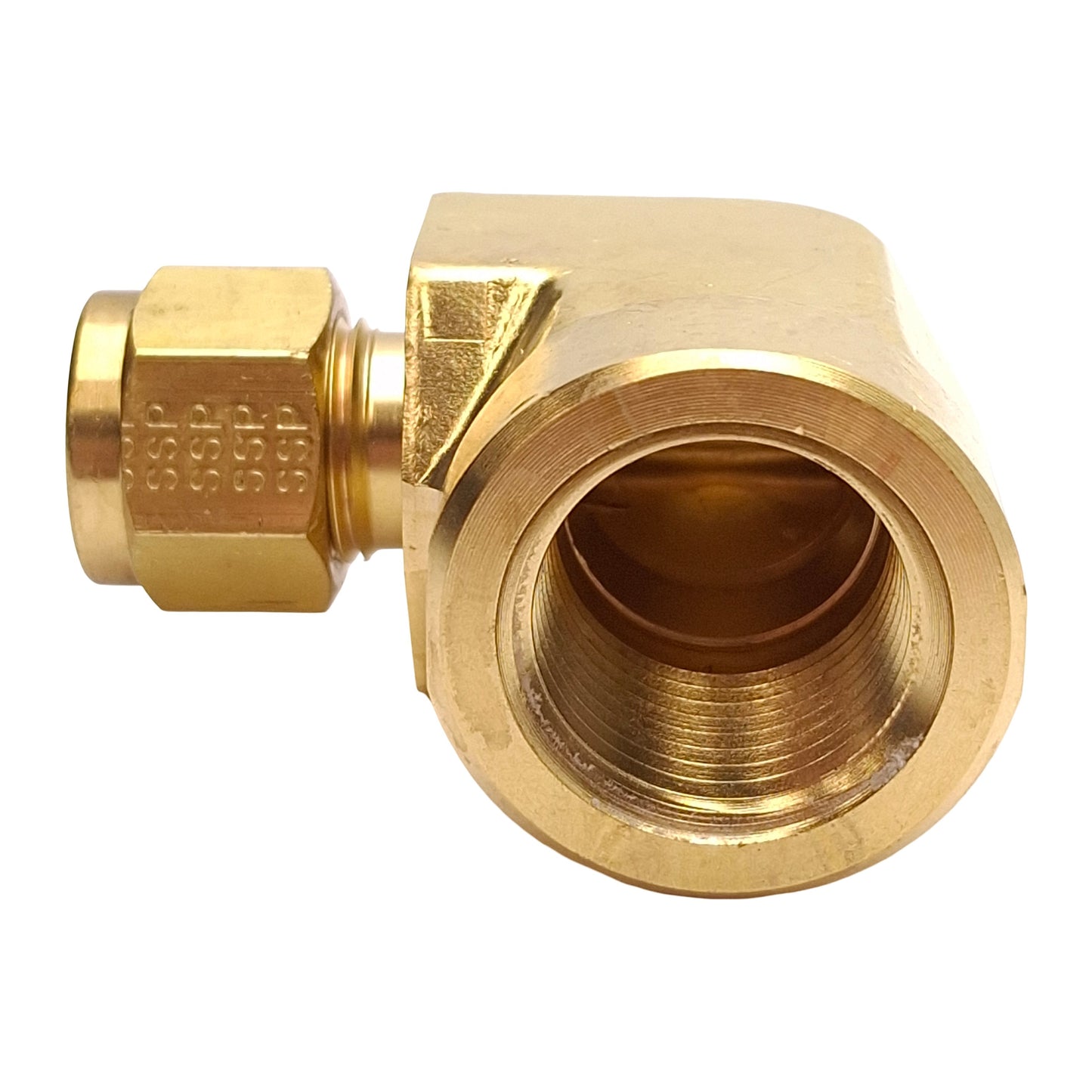 New Lot of 2 SSP IBD6FE8 Duolok Brass Female Elbow, ø3/8in OD Tube, 1/2in NPT