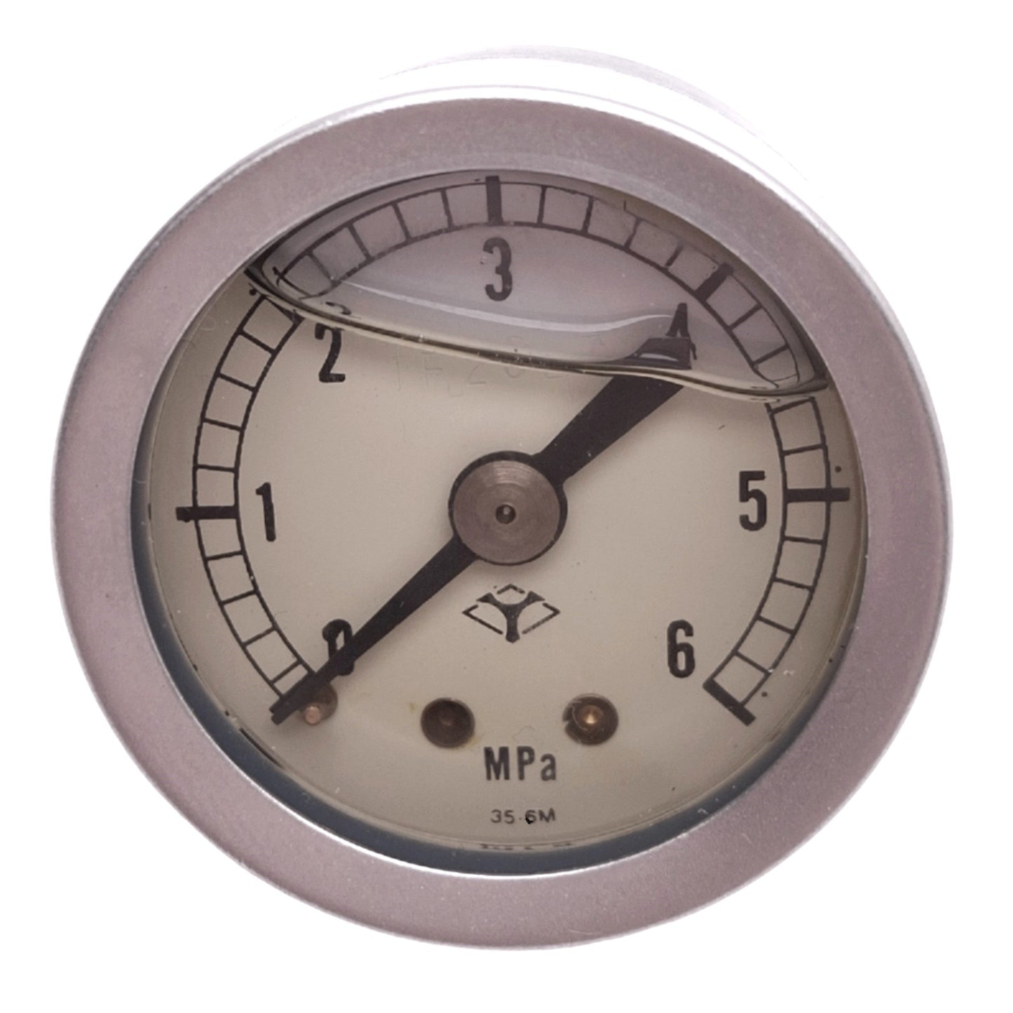 Used Yodogawa Keiki SAGT-PT1/4-35.6 DIA X 6MPA Glycerin Filled Pressure Gauge, 6MPa