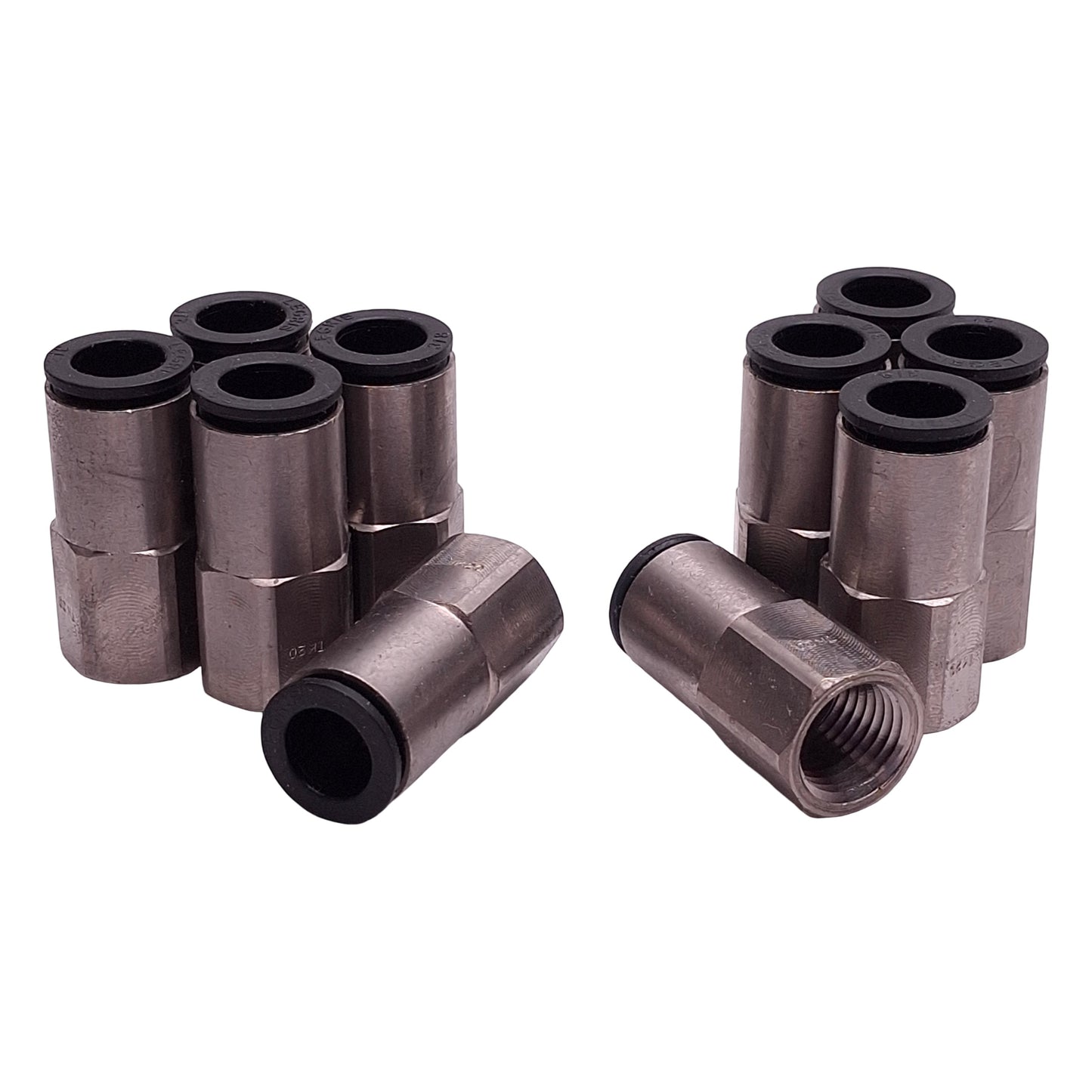 New Lot of 10 Parker Legris 1PEL8 Push-In Stud Fitting, ø3/8" Tube x 1/4" Female NPT