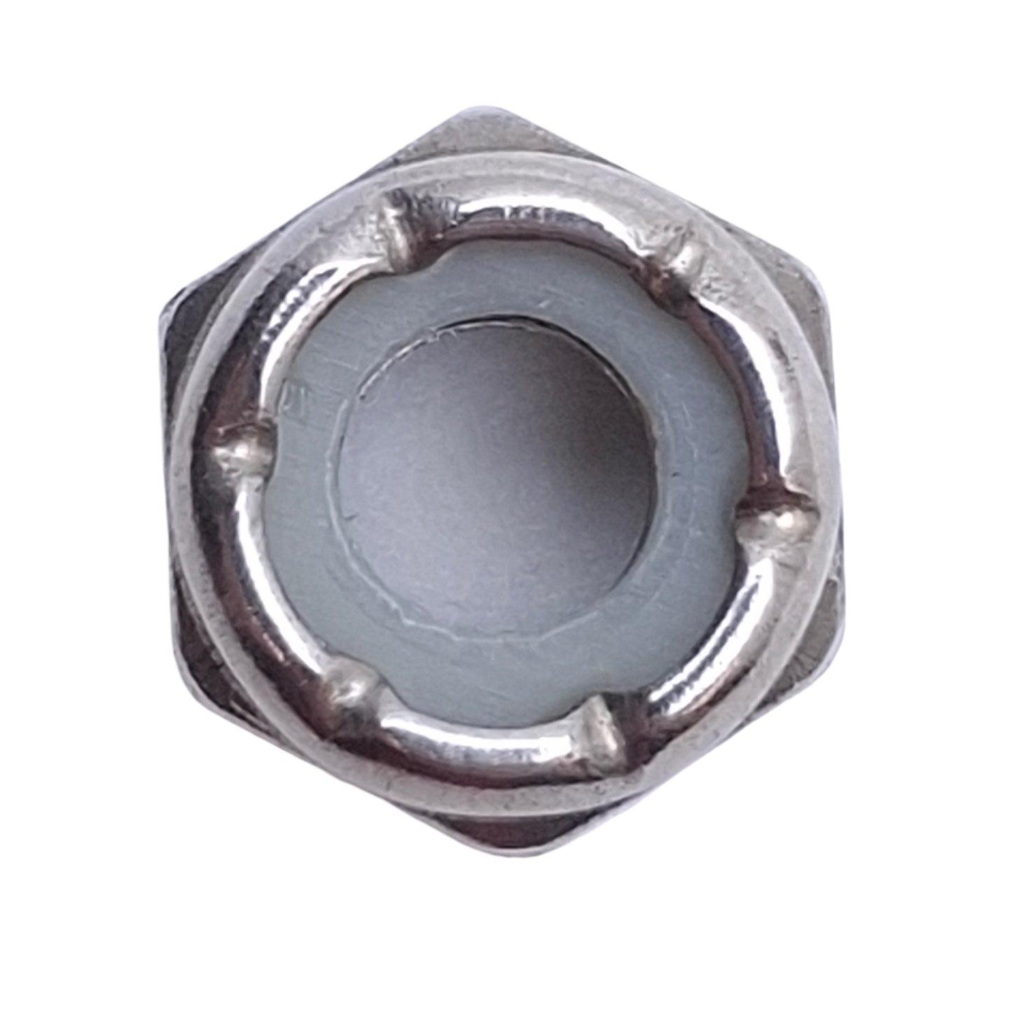 New Lot of 100 MSC 67337444 Stainless Steel Hex Lock Nut 1/4-20in Thread, 7/16in