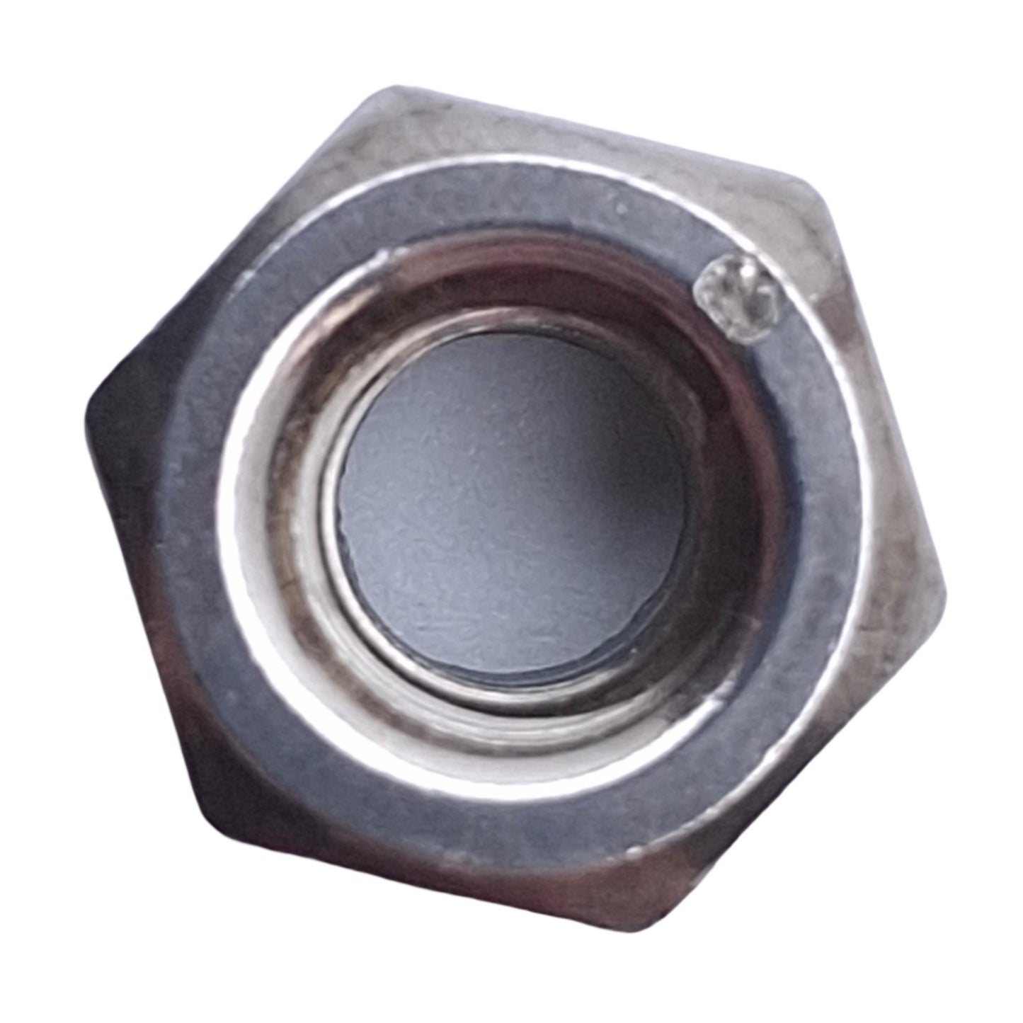 New Lot of 100 MSC 67337444 Stainless Steel Hex Lock Nut 1/4-20in Thread, 7/16in