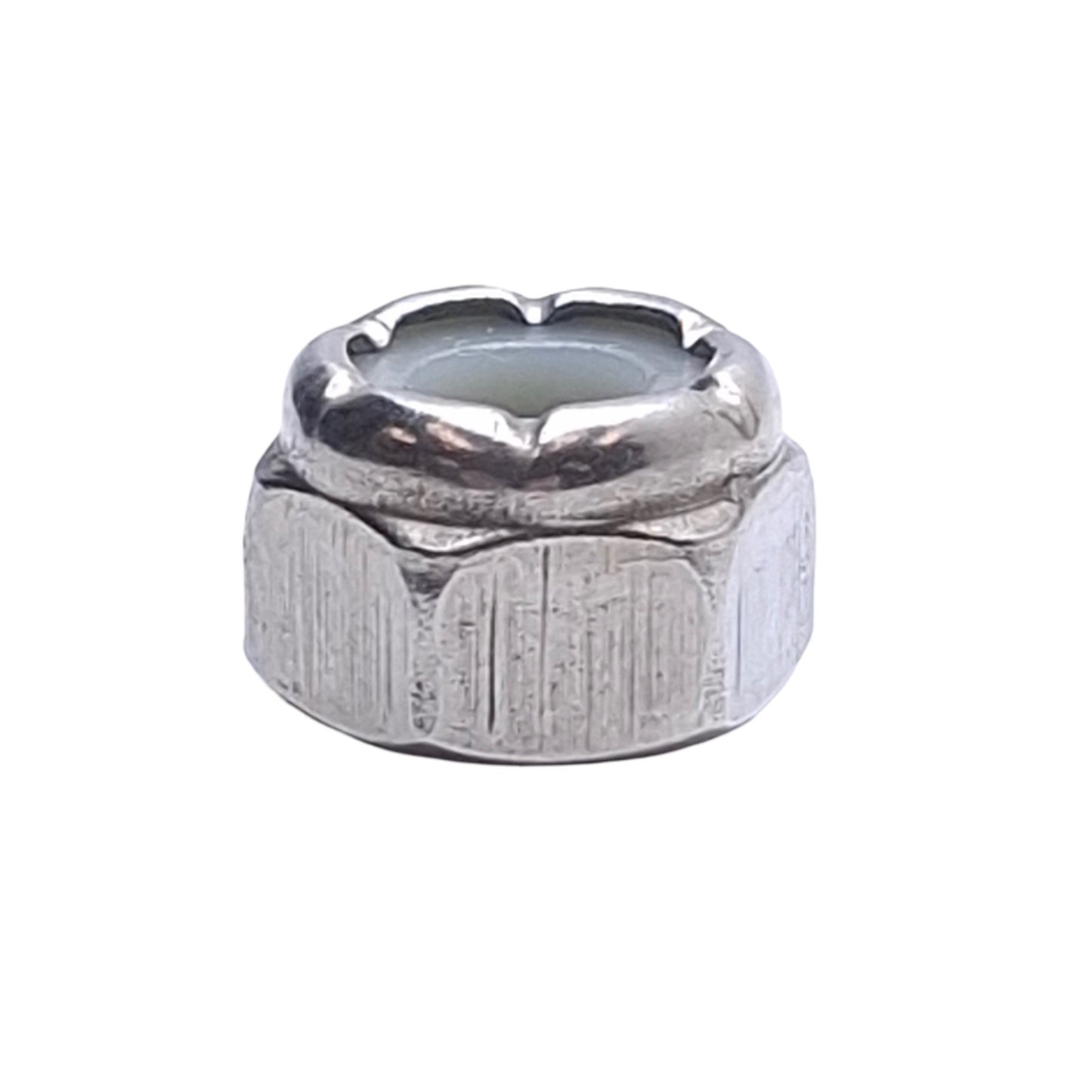 New Lot of 100 MSC 67337444 Stainless Steel Hex Lock Nut 1/4-20in Thread, 7/16in