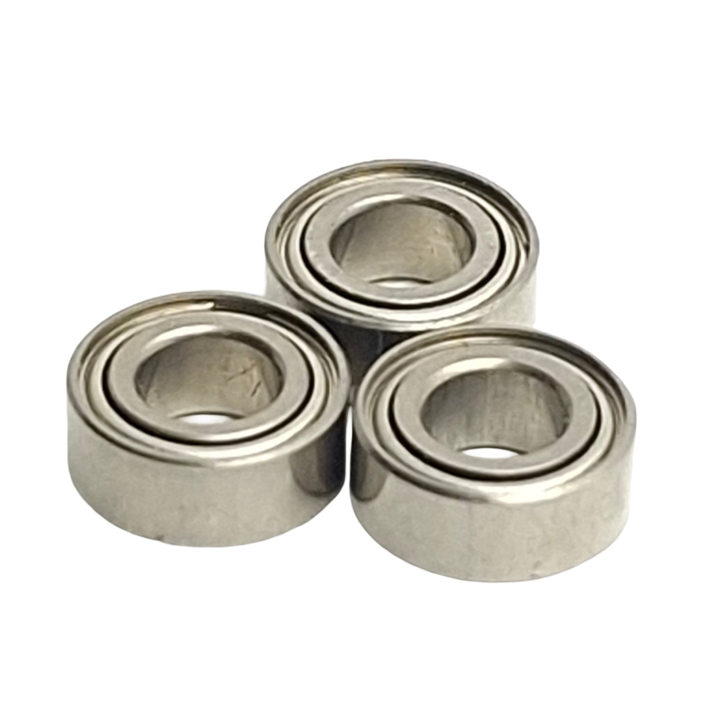 Used Lot of 3 SR155ZZ Mini Stainless Steel Ball Bearing 5/32in ID x 5/16in OD x 1/8in