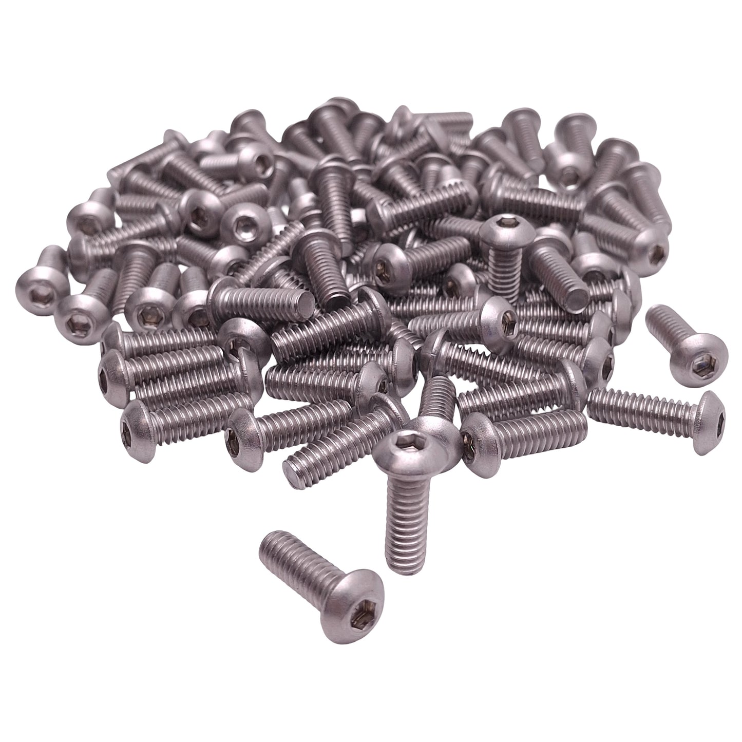 New Lot of 100 MSC 67563080 Button Socket Cap Screw, 1/4in-20 Thread x 3/4in L, SS