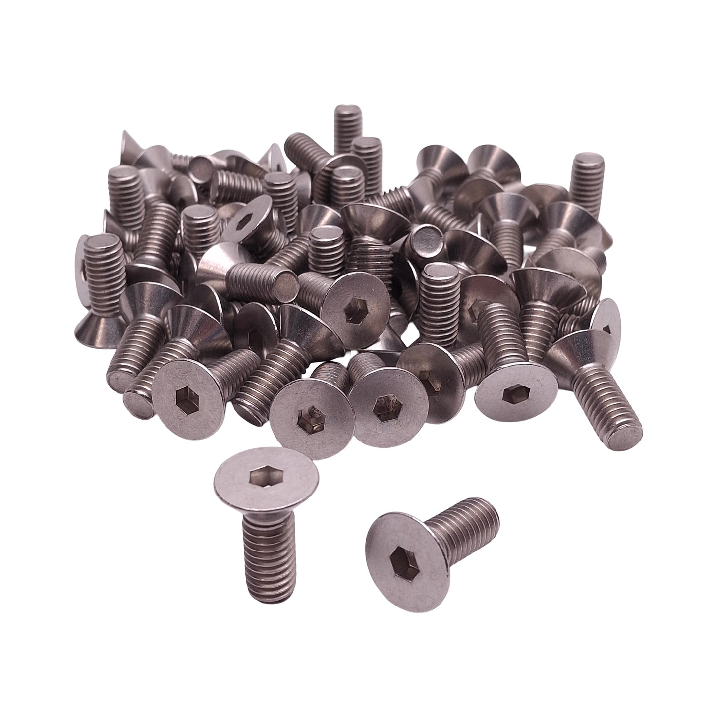 New Lot of 60 MSC 67560847 Flat Socket Cap Screw, 3/8in-16 Thread x 1in Length, SS