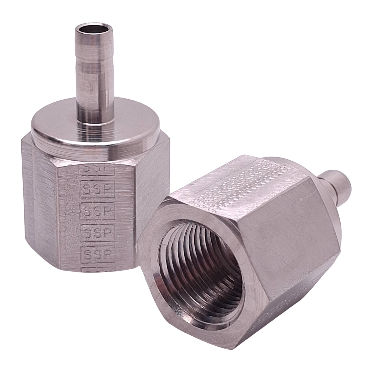 New Lot of 2 SSP ISSD4FA6 Duolok Adapter, ø1/4in Tube Stub x 3/8in Female NPT, SS