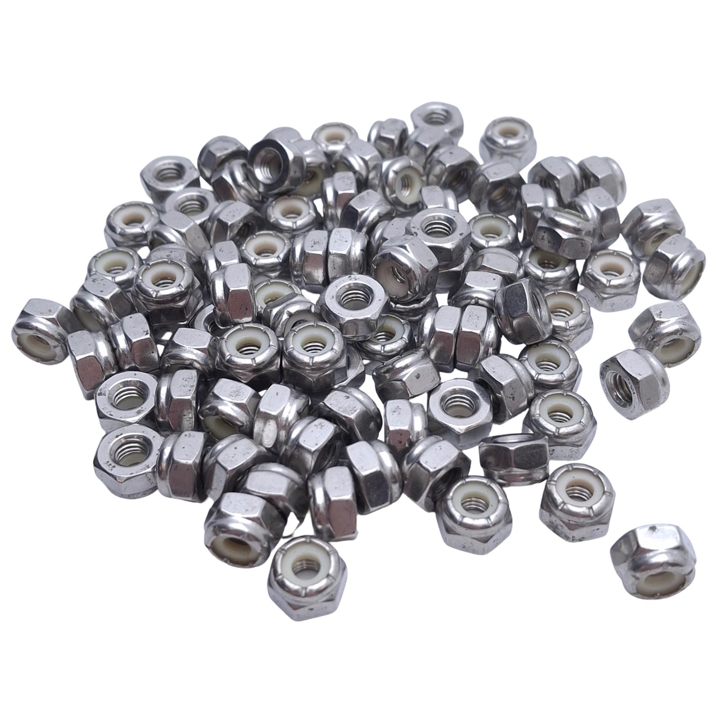 New – Open box Lot of 95 MSC 67352567 Hex Lock Nut #10-32 Thread, 1/4in Height, Nylon Insert